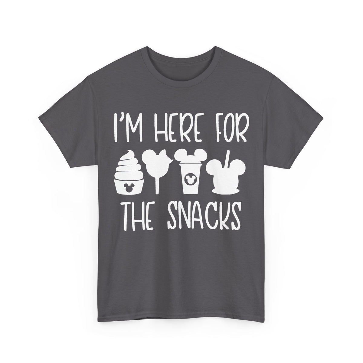 I'm here for the snacks Unisex Heavy Cotton Tee