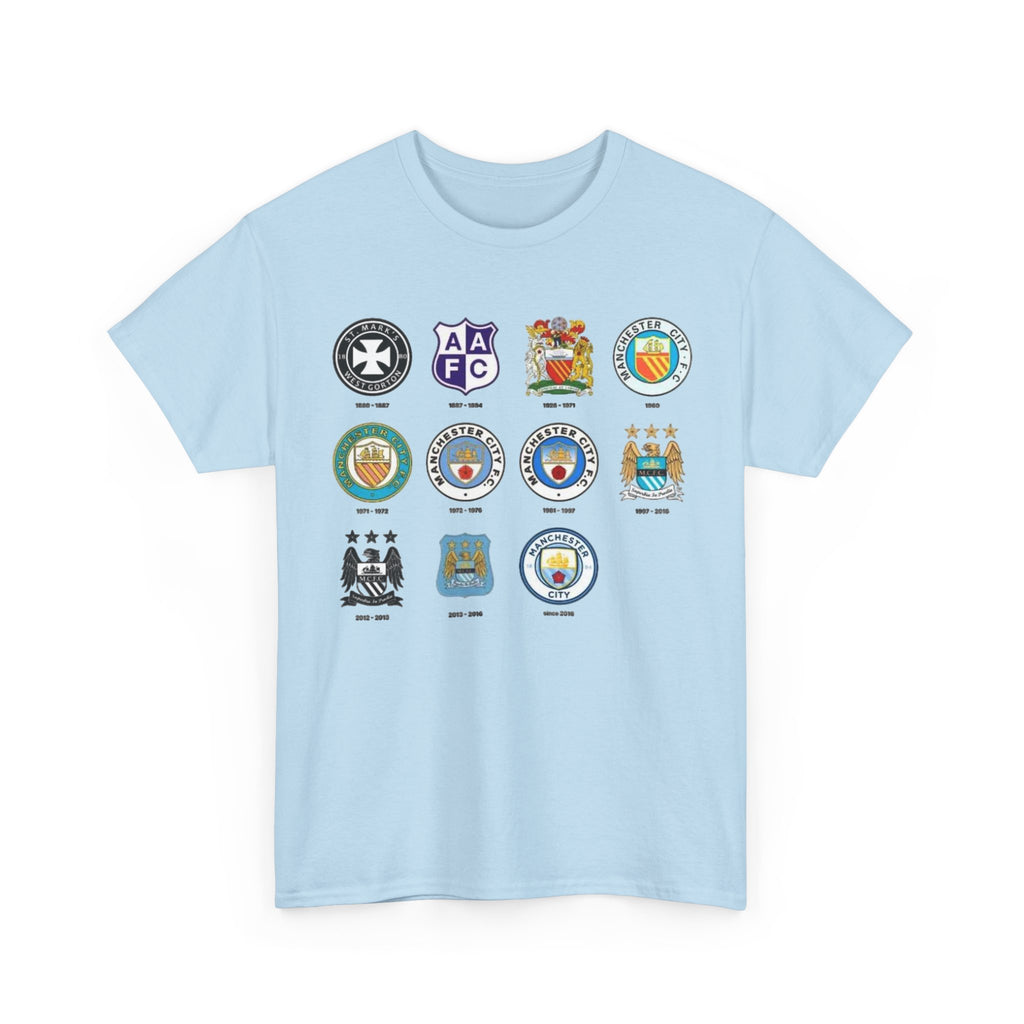 Manchester City Football Club Crest Inspired Tee — Classic Soccer Logos Graphic T‑Shirt