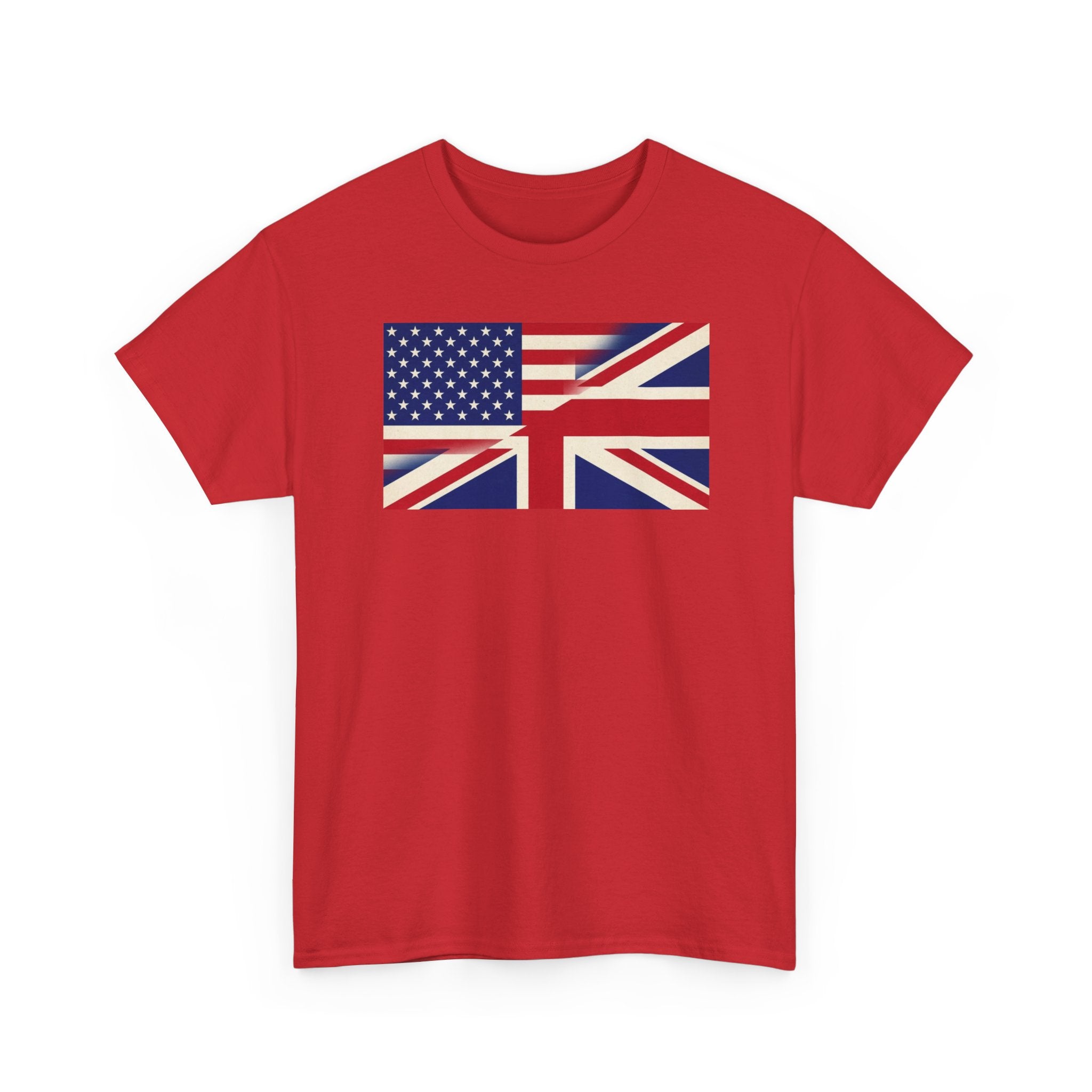 USA-UK Flag Graphic Tee — American British Union Jack Mashup T-Shirt