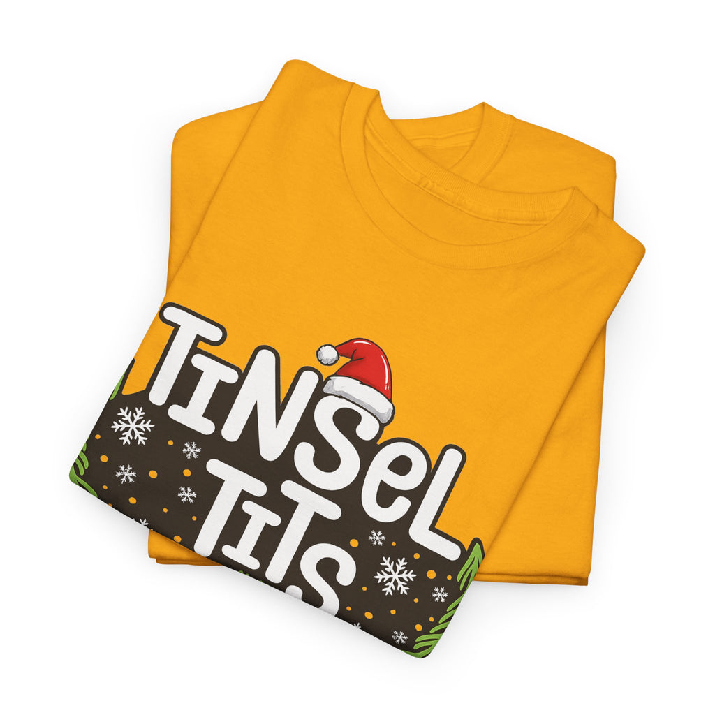 T-Shirt — "Tinsel Tits" Funny Christmas Wreath Holiday Tee