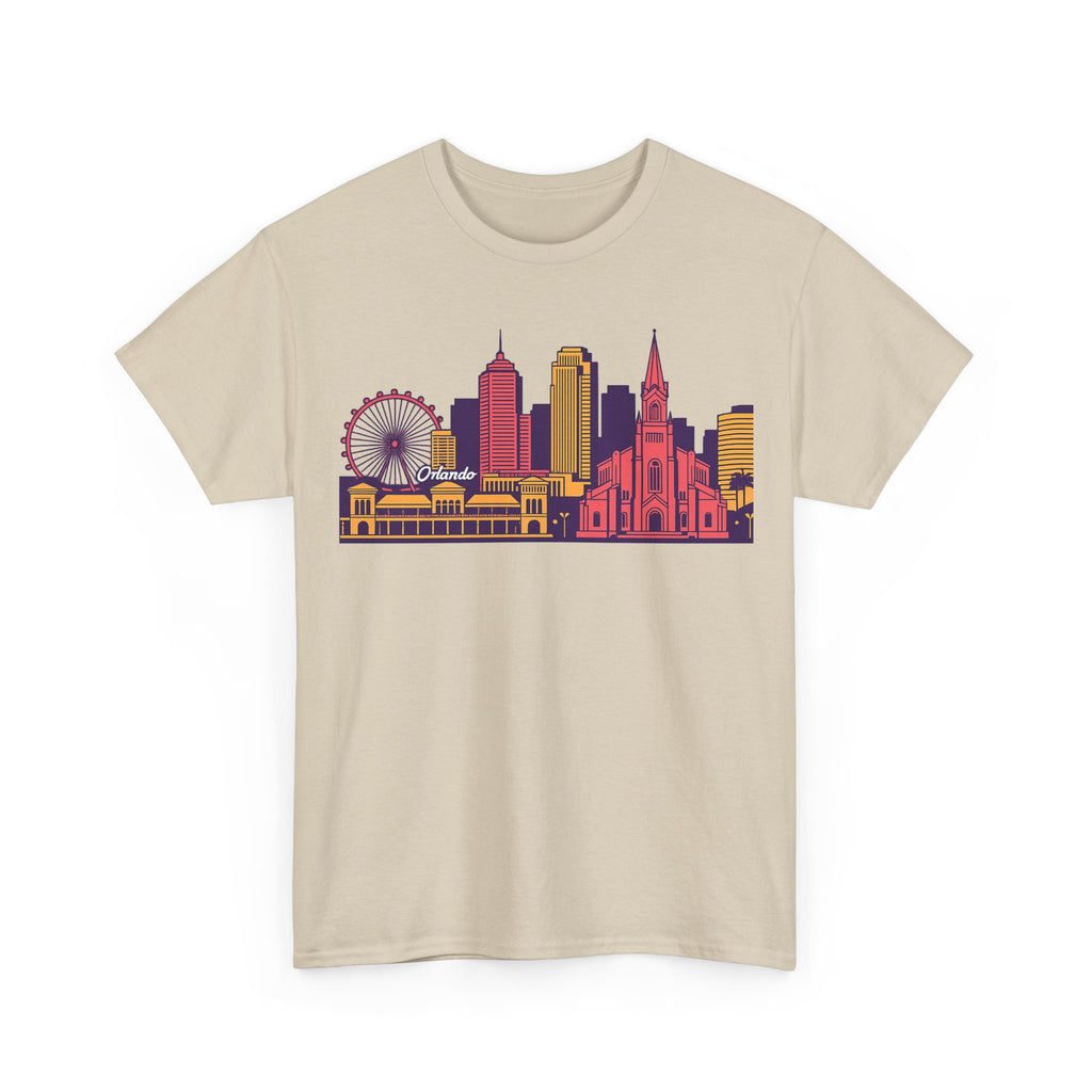 Orlando City Skyline T-Shirt — Colorful Urban Landmark Graphic Tee