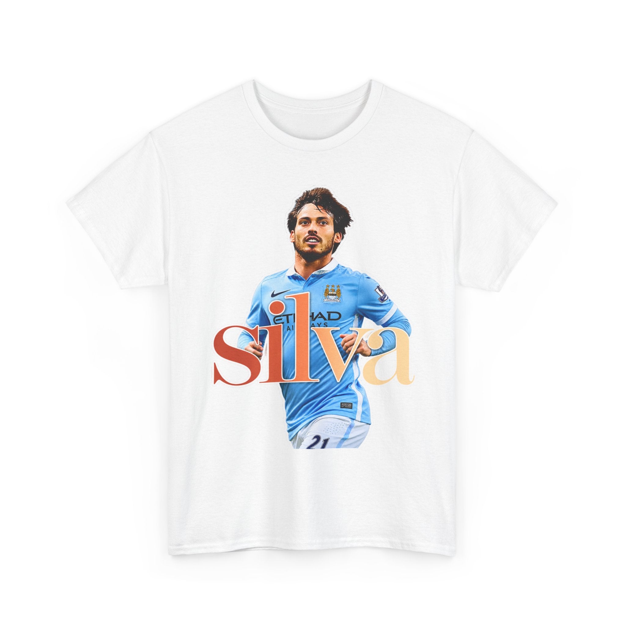 David Silva Manchester City Soccer Player Graphic Tee — Retro Football Fan Shirt