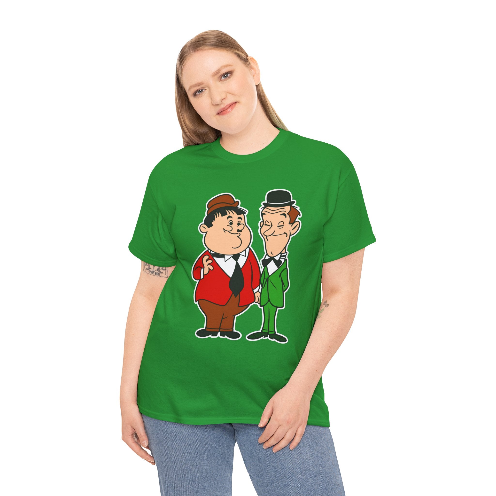 Comedy Duo Vintage Cartoon Cotton T-Shirt