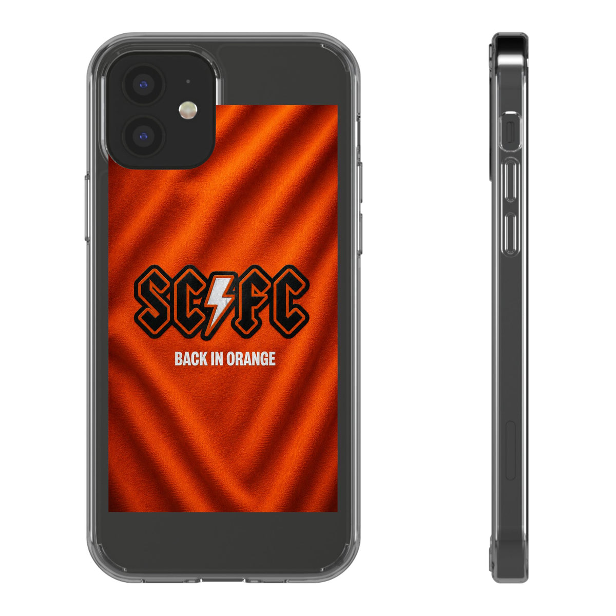 Salford CIty Inspired Phone Case — 'SCFC Back in Orange' Clear Protective Cover