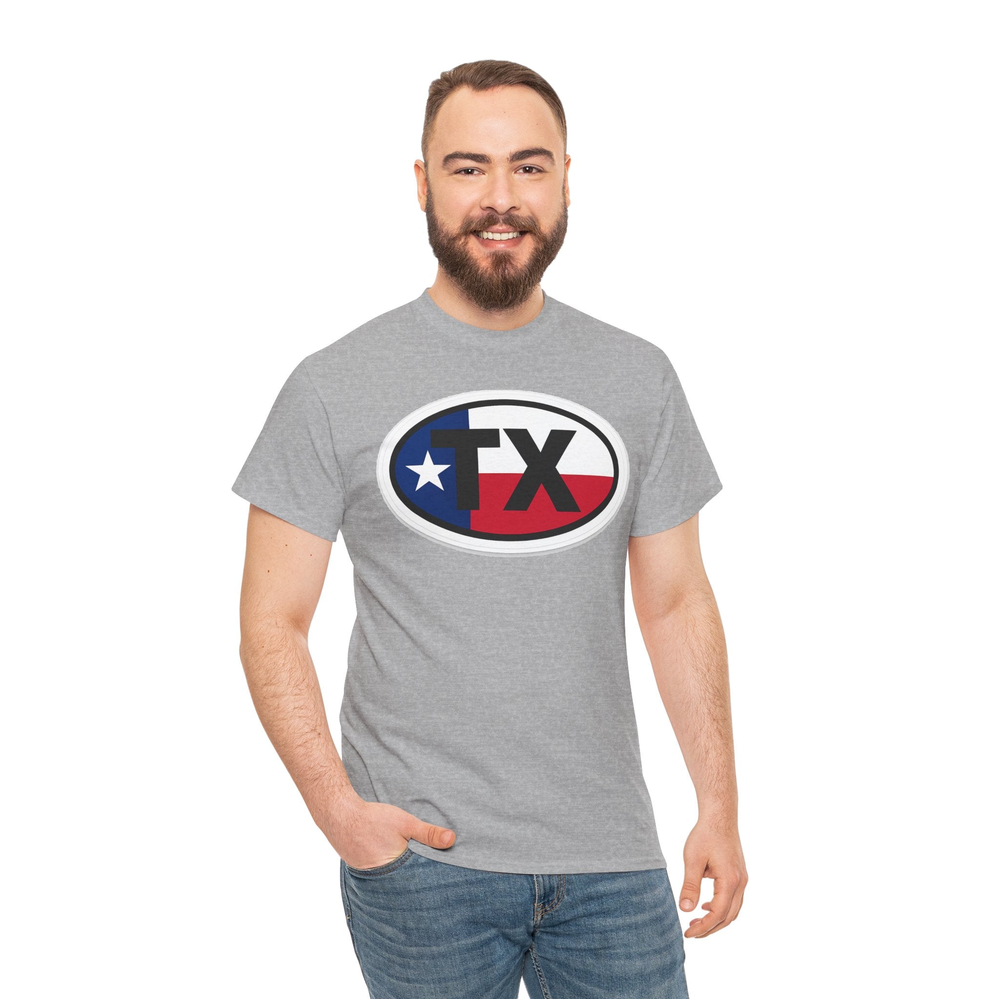 Texas Flag TX Oval T-Shirt — Patriotic Lone Star Tee