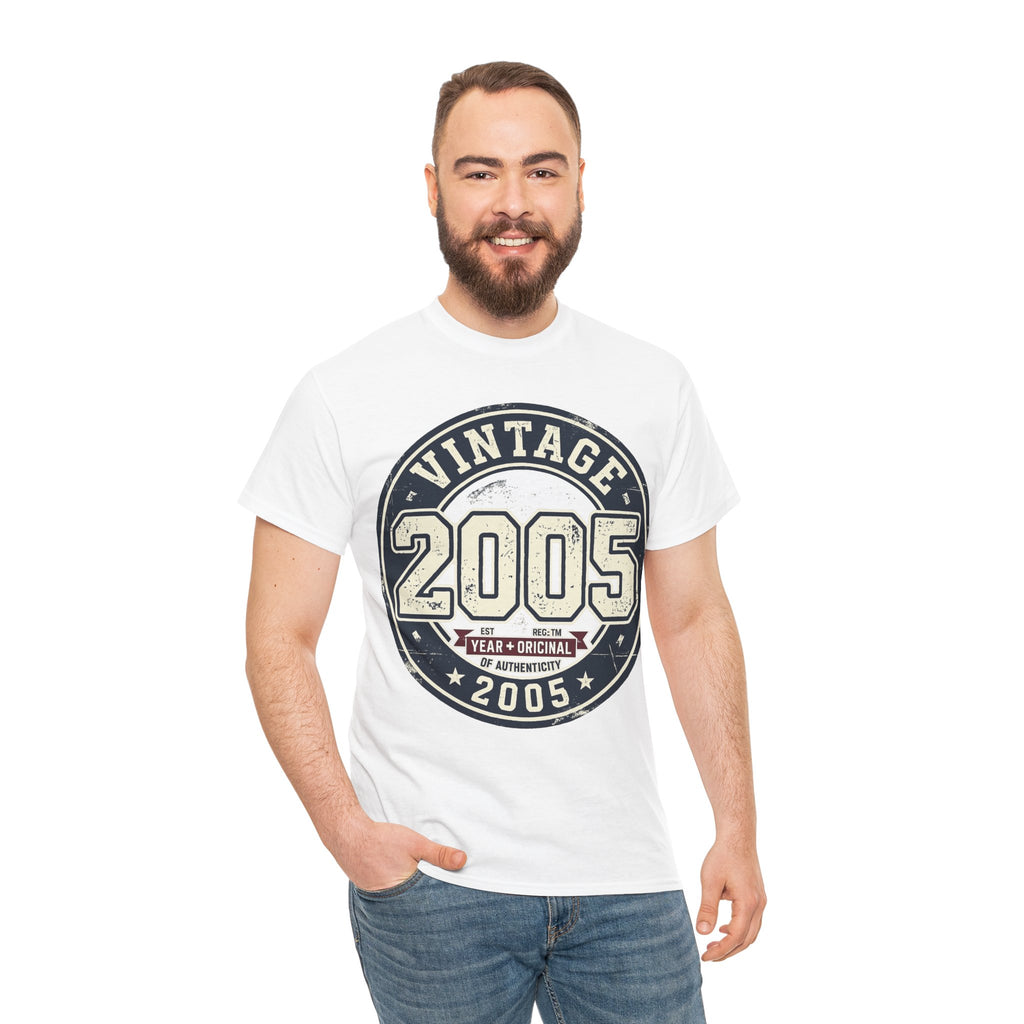 Vintage 2005 T-Shirt — Retro Birth Year Graphic Tee