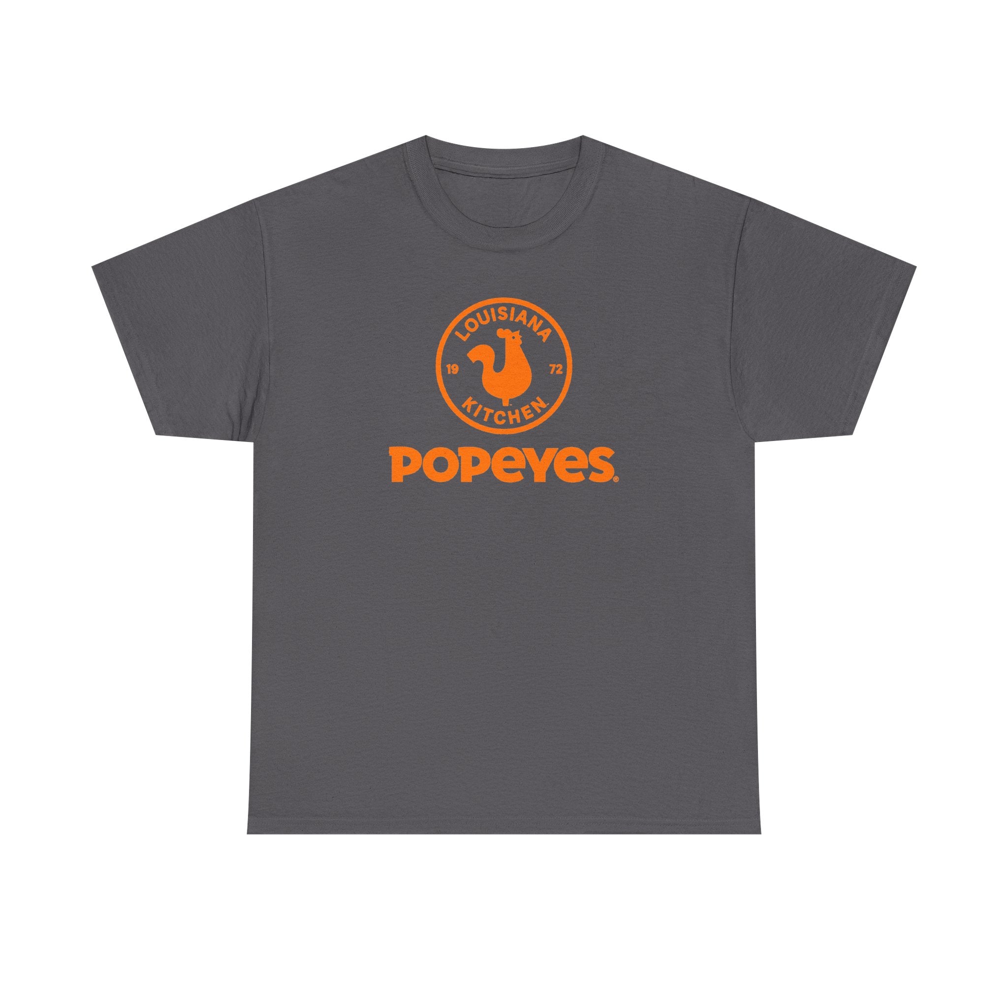 Popeyes Logo T-Shirt — Vintage Orange Louisiana Kitchen Tee