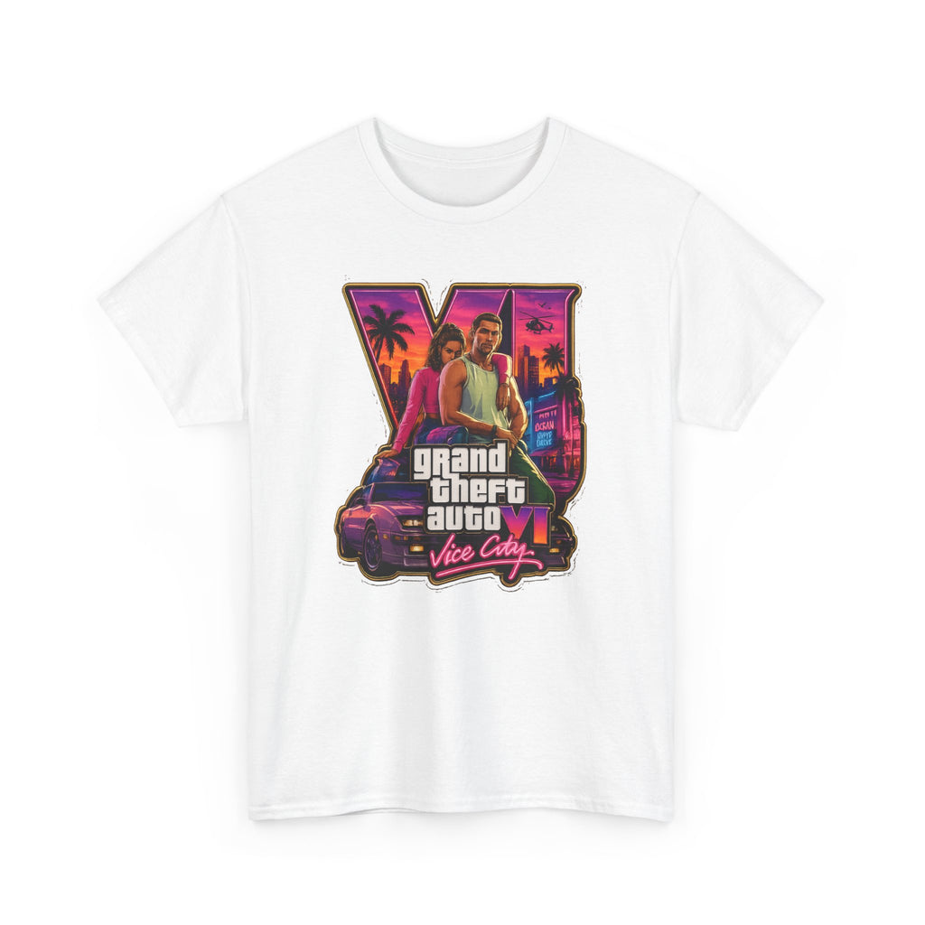 Grand Theft Auto Vice City Retro Logo Tee / Cotton T-Shirt