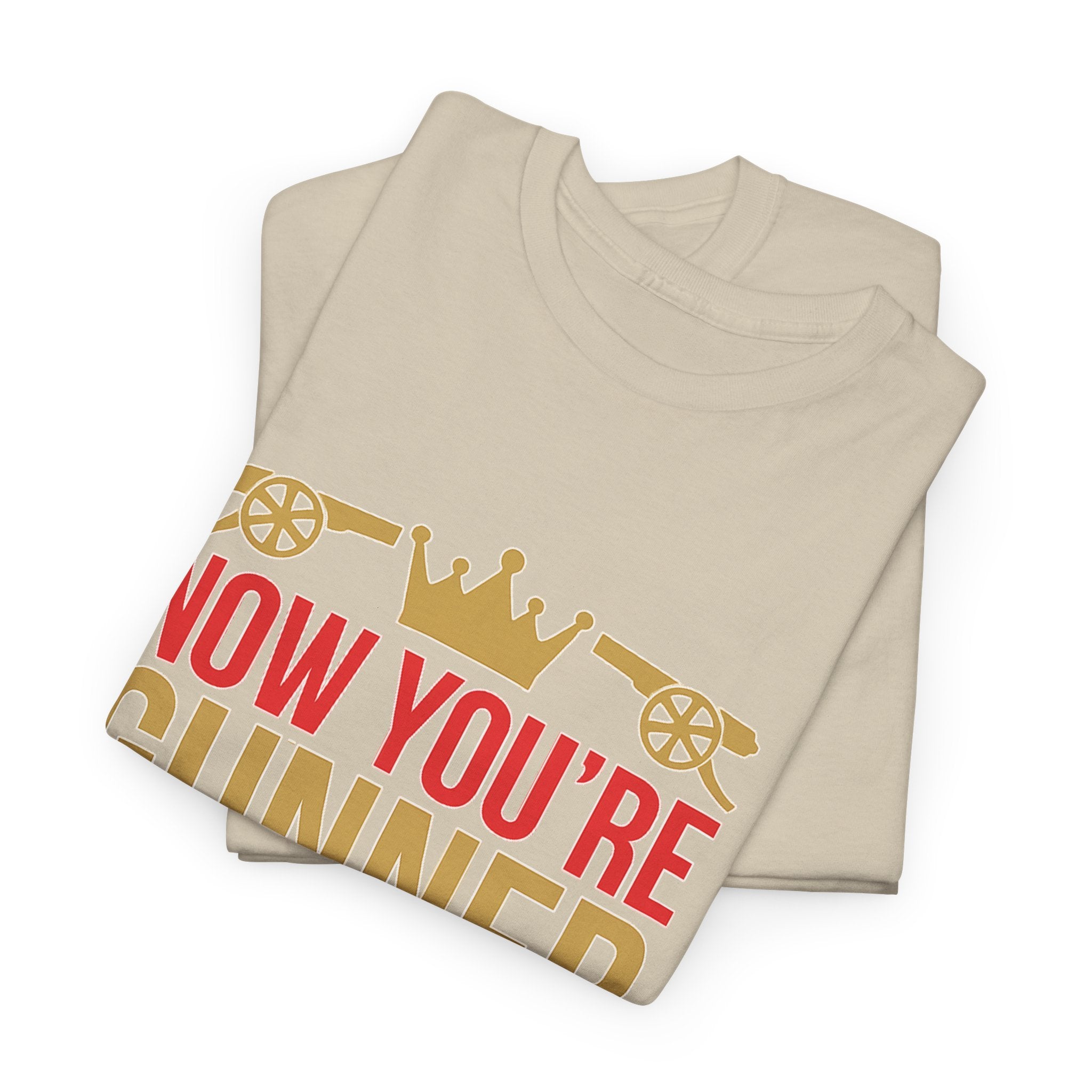 Now You're Gunner Believe Us T-Shirt — Arsenal Premier League Champions 2026 Fan Tee
