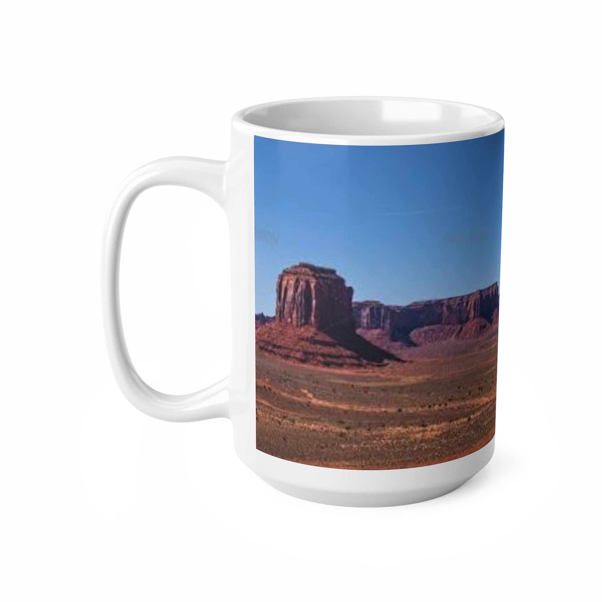 Desert Panorama Mug — Monument Valley Scenic Ceramic Coffee Cup (11oz & 15oz)