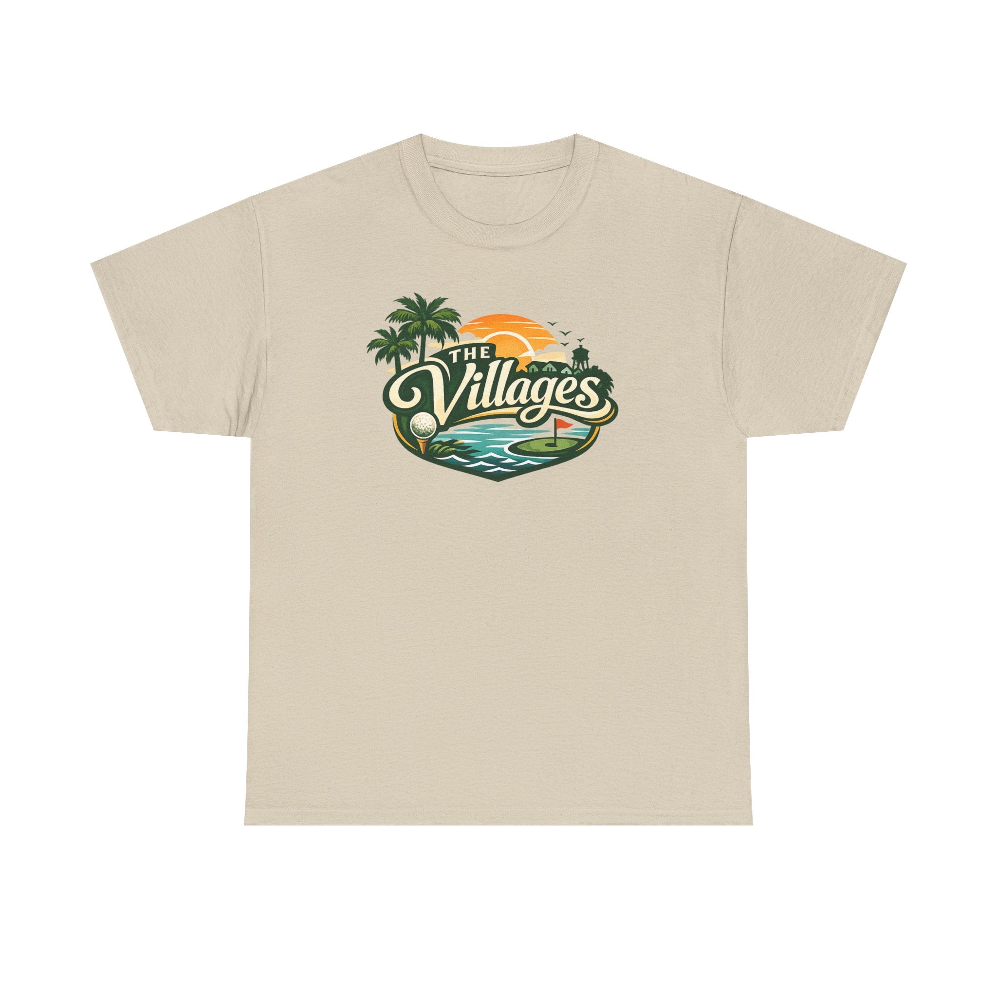 The Villages of Florida Sunset Logo Tee - Florida Palm Beach Retro T-Shirt