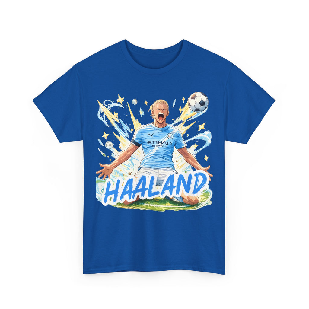 Erling Haaland Anime Fan Tee — Celebratory Football Player Graphic T-Shirt