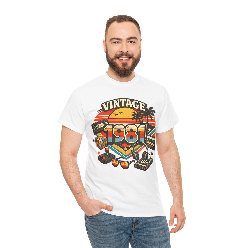 Vintage 1981 Retro Tee — 80s Nostalgia Graphic T-Shirt
