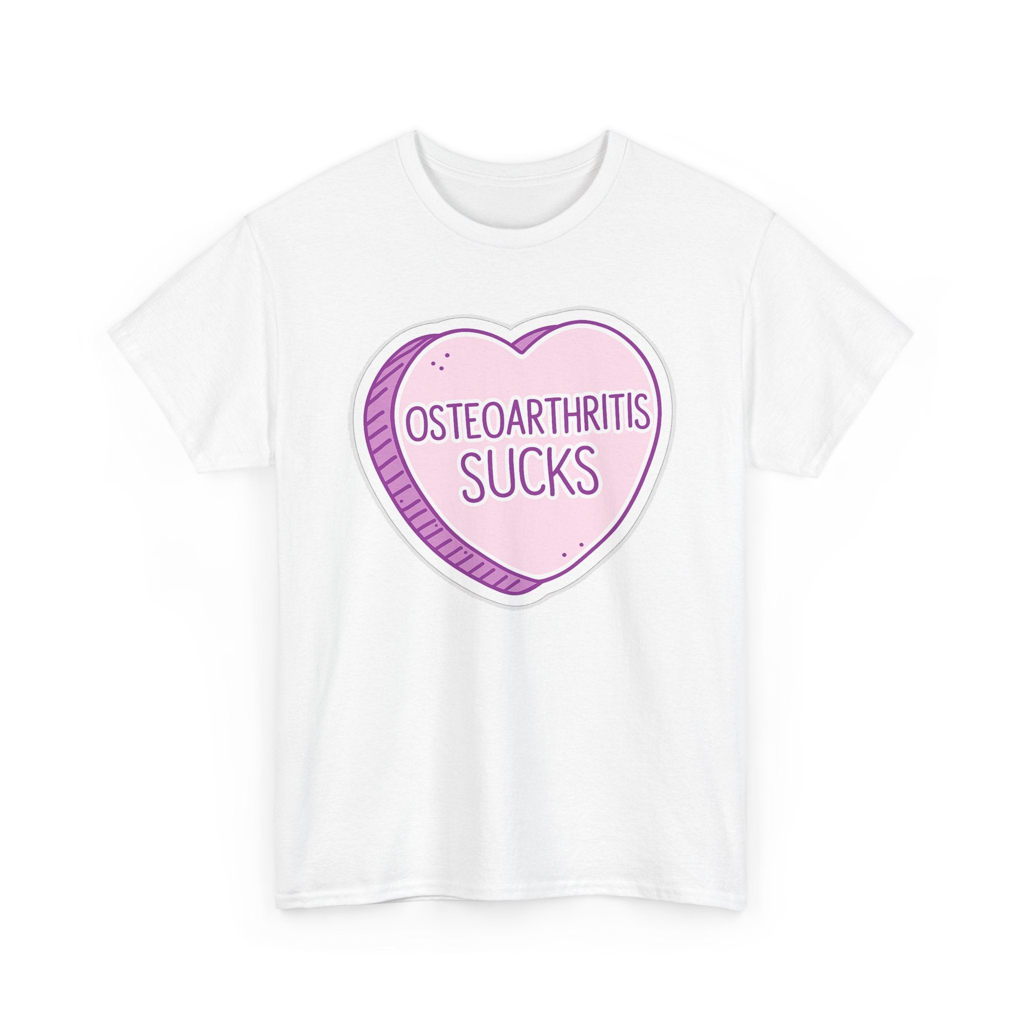 Osteoarthritis Sucks T-Shirt — Pink Heart Awareness Tee