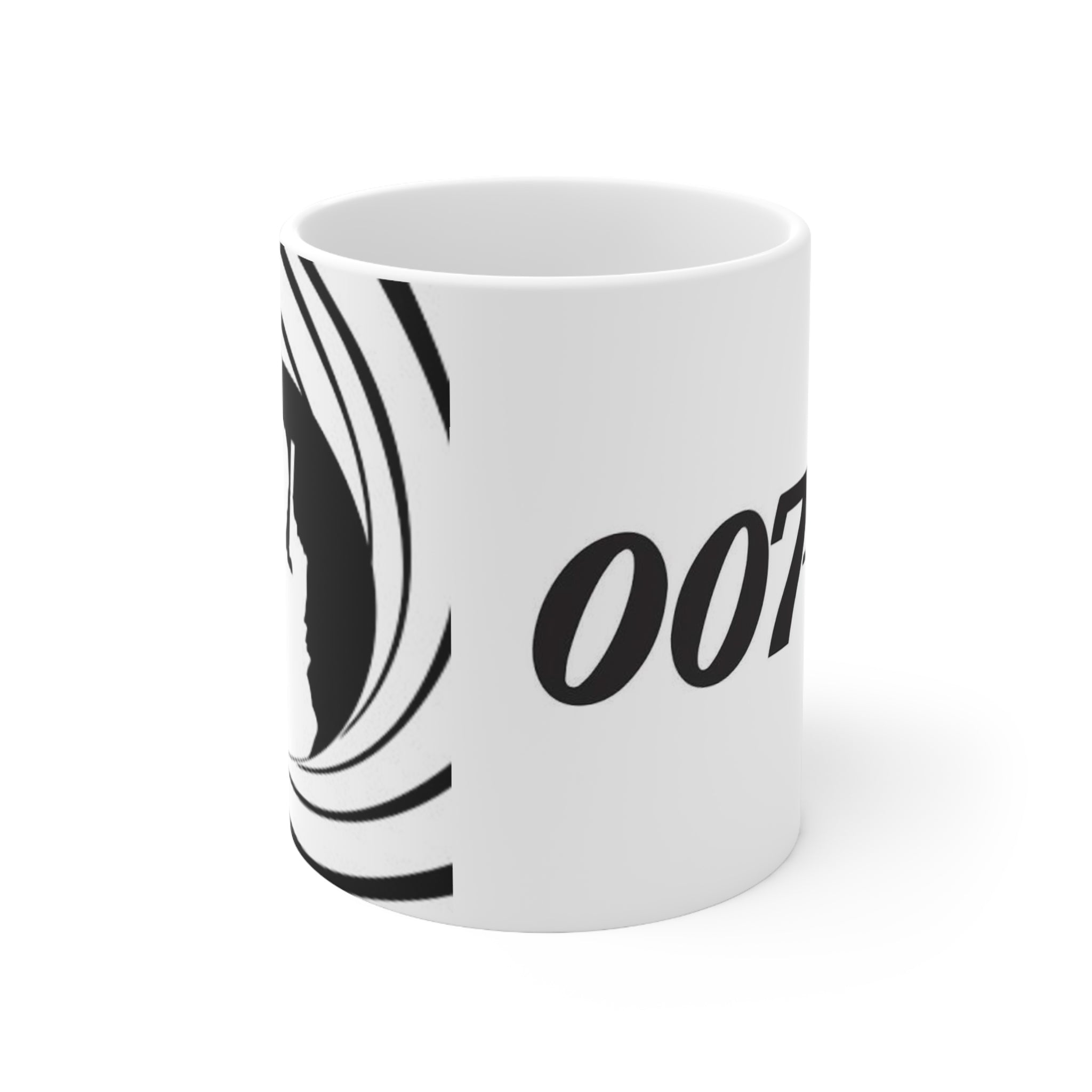007 Spy Silhouette Mug — James Bond Style Ceramic Coffee Cup (11oz & 15oz)
