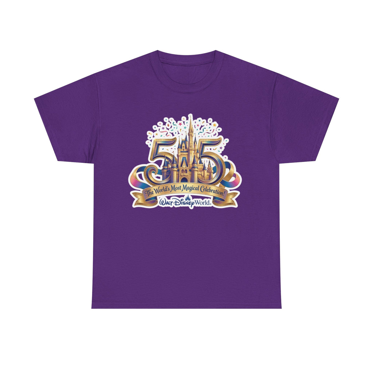 Disney World 50th Anniversary Castle Tee — 'The World's Most Magical Celebration' Souvenir T-Shirt