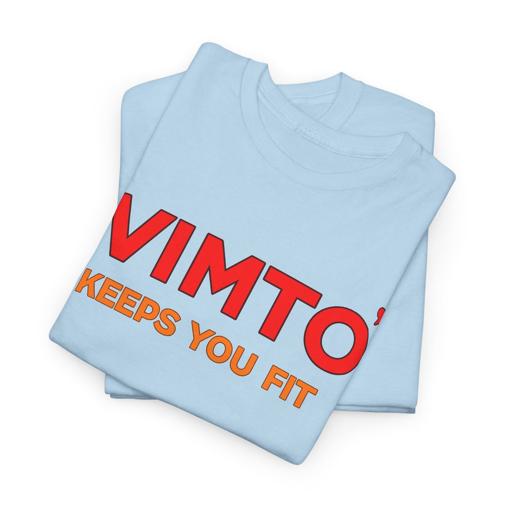 VIMTO "Keeps You Fit" Graphic Tee — Retro Beverage Logo T-Shirt