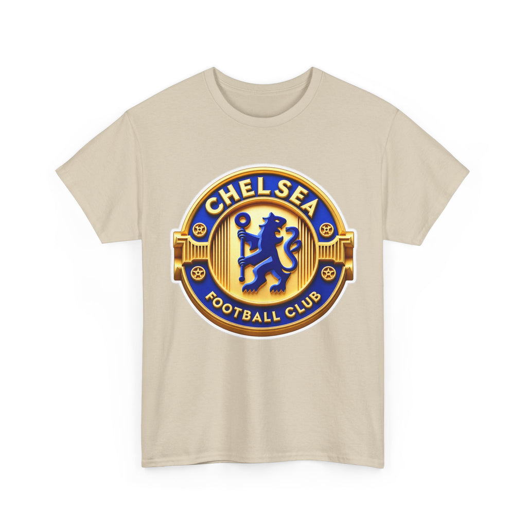 Chelsea Football Club Crest Tee — Retro Blue & Gold Soccer Emblem T-Shirt