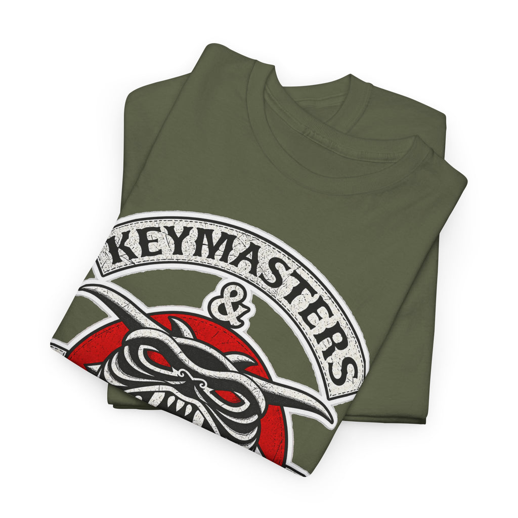Keymasters & Gatekeepers Tee — Retro Demon Key Emblem Shirt (Since 1984)