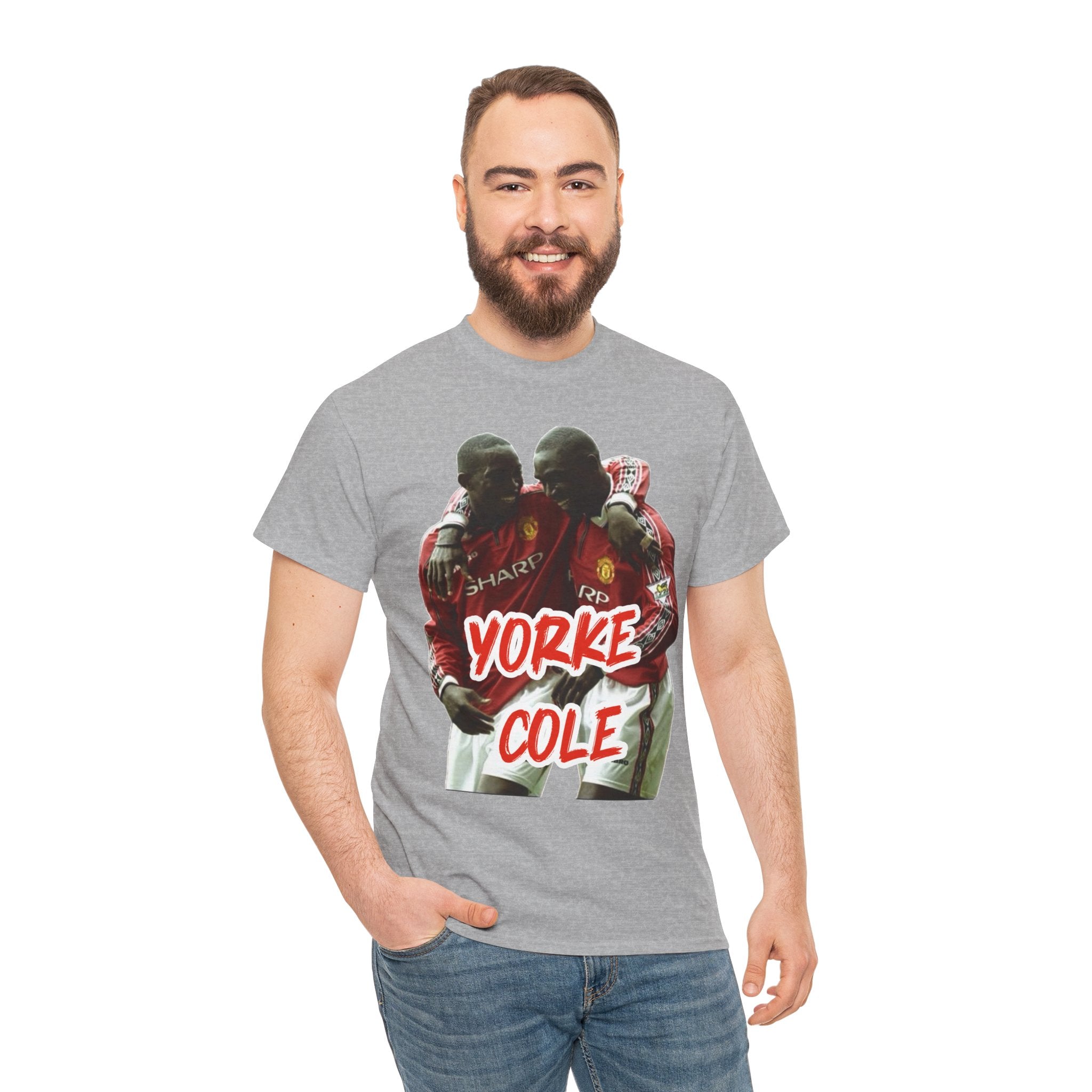 Yorke & Cole Manchester United Soccer Legends Graphic Tee — 'Yorke Cole' Retro Football Shirt