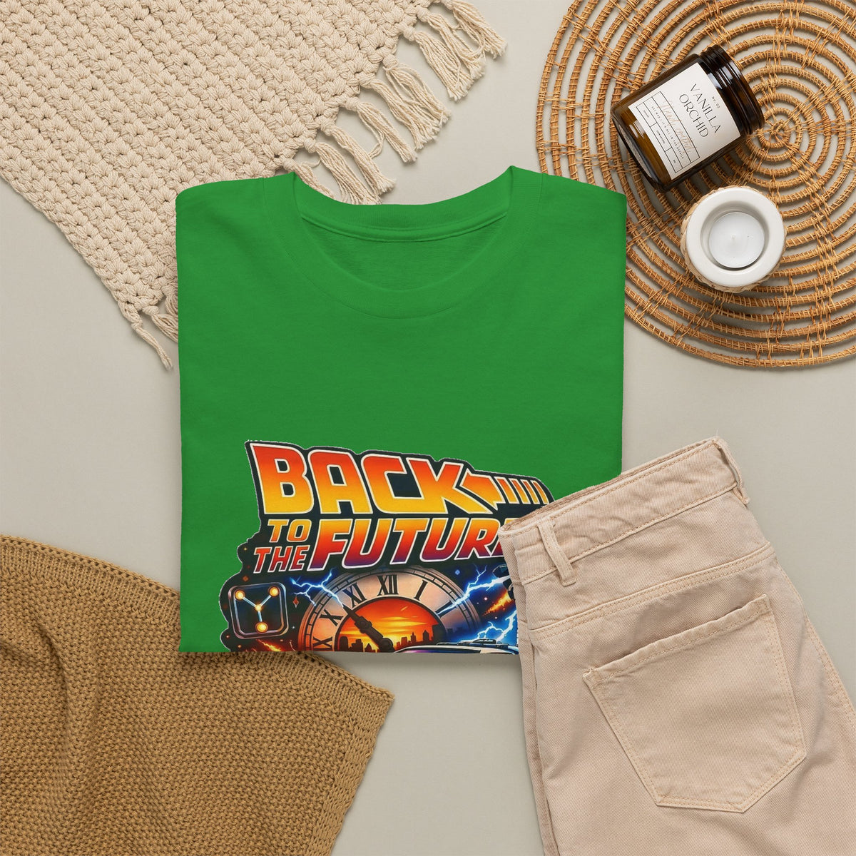 Back to the Future Graphic Tee – Retro 1985 DeLorean Design