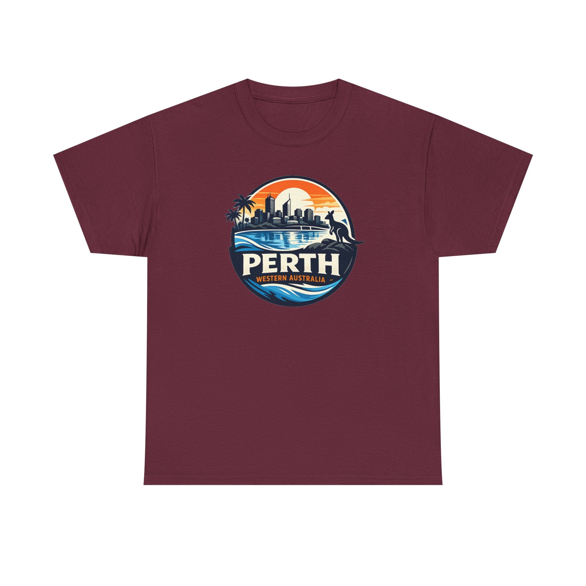 Perth Sunset Graphic Tee — Western Australia Beach Skyline T-Shirt