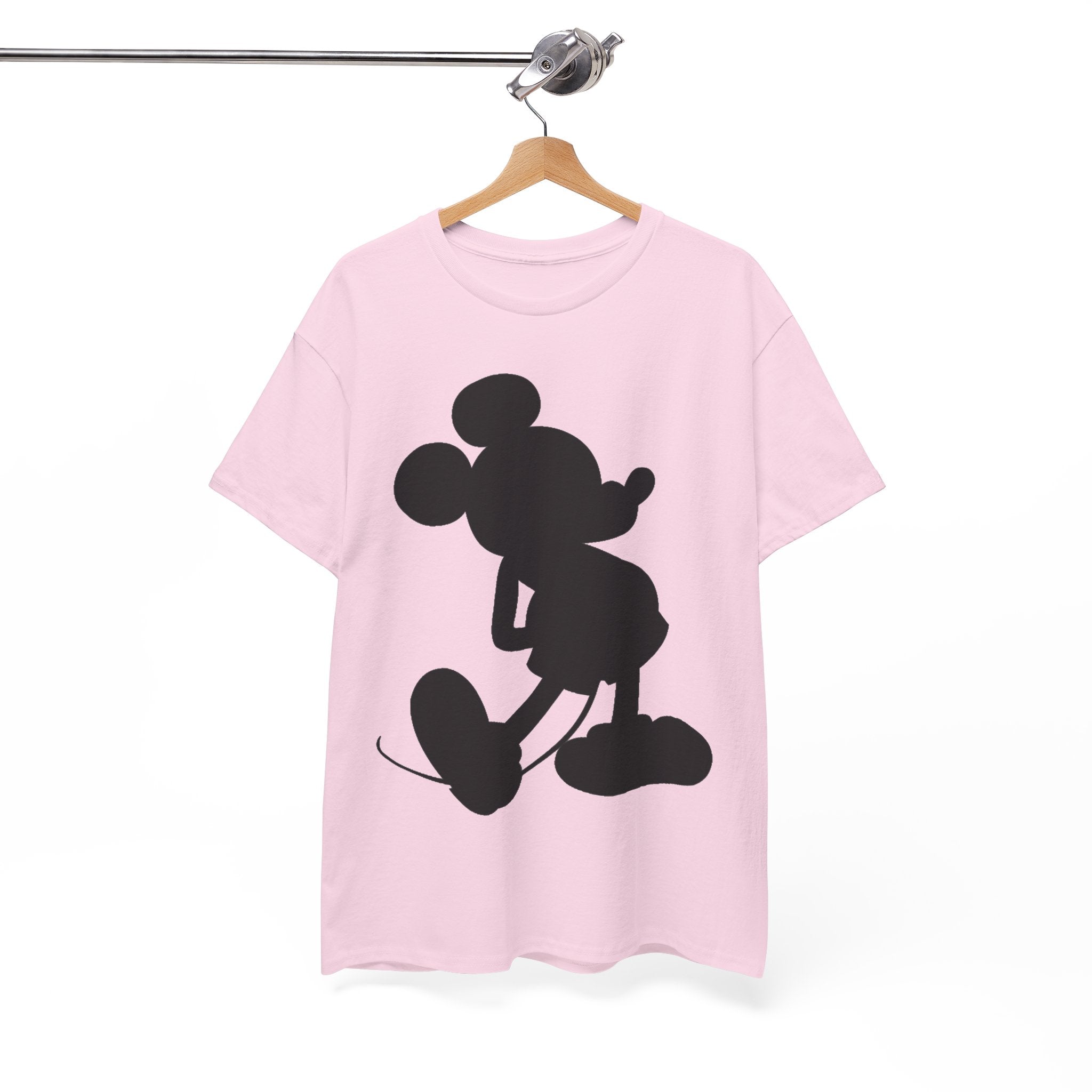 Mickey Mouse Silhouette Graphic Tee — Retro Cartoon Shadow T-Shirt