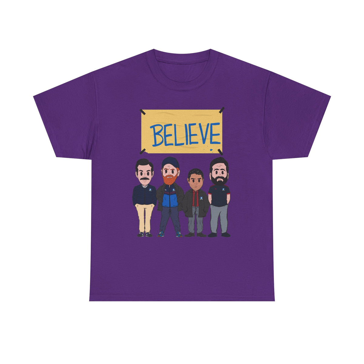 Ted Lasso Inspired Believe Cartoon Band Cotton T-Shirt