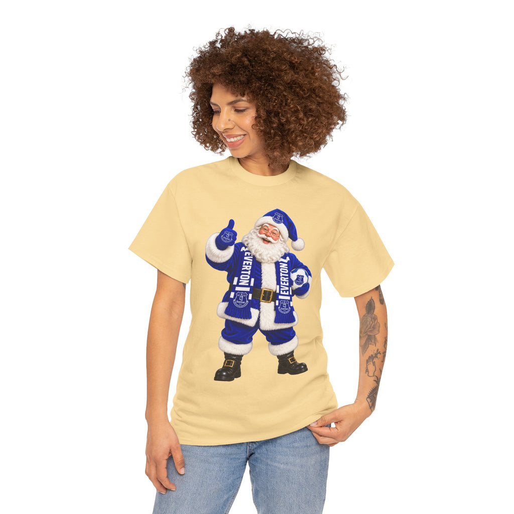Everton Santa Scarf Christmas Tee - Holiday Vintage Santa T-Shirt
