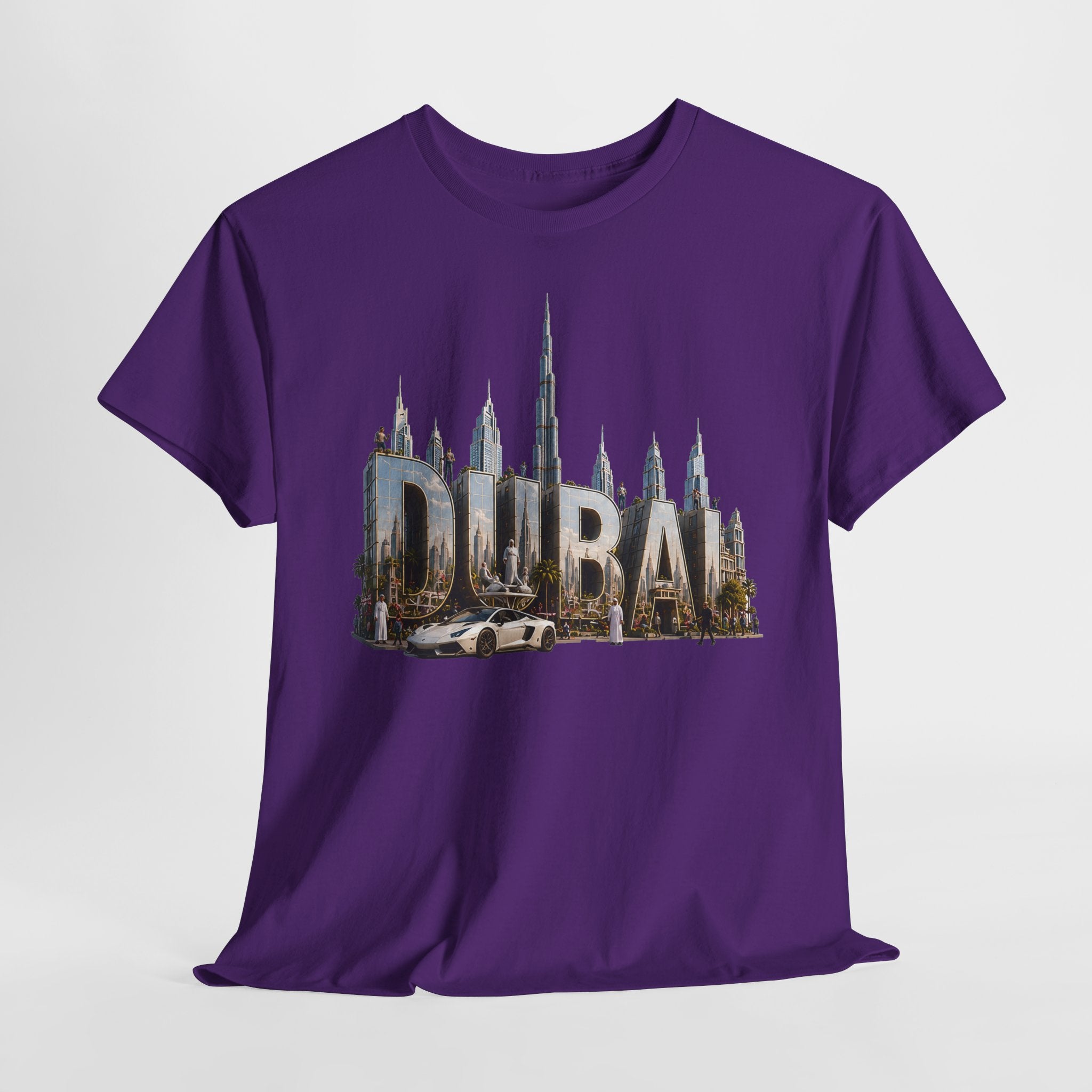 Dubai Skyline T-Shirt — Dubai Cityscape Graphic Tee with Burj Khalifa