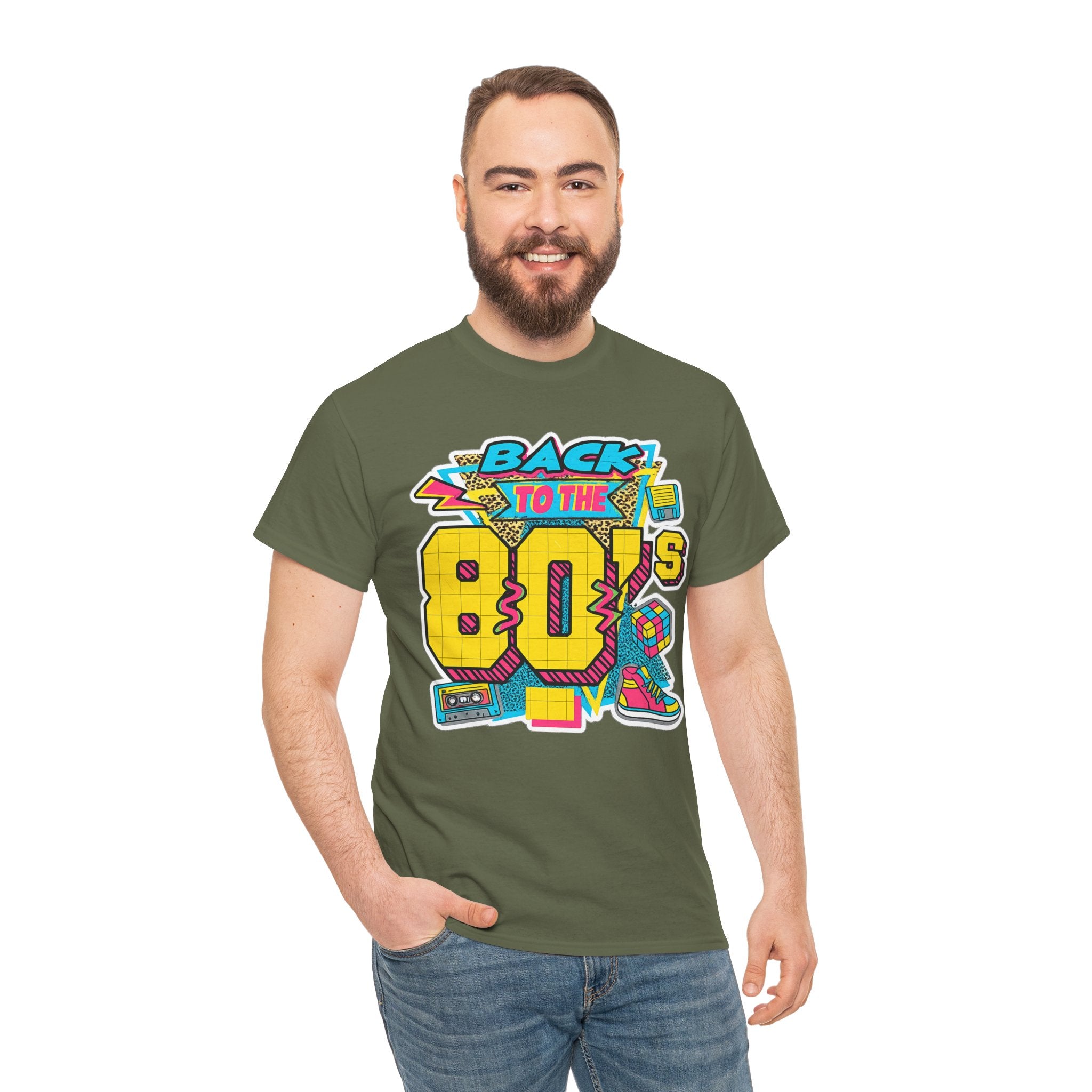 Back to the 80s Retro Graphic Tee — Vintage 80s Neon Design