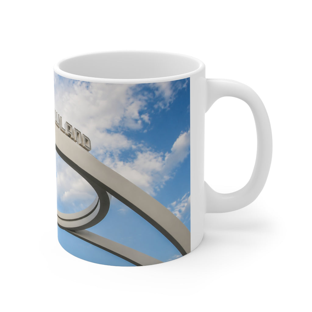 Tomorrowland Entrance Photo Ceramic Mug - 11oz/15oz Sky & Arch Coffee Cup
