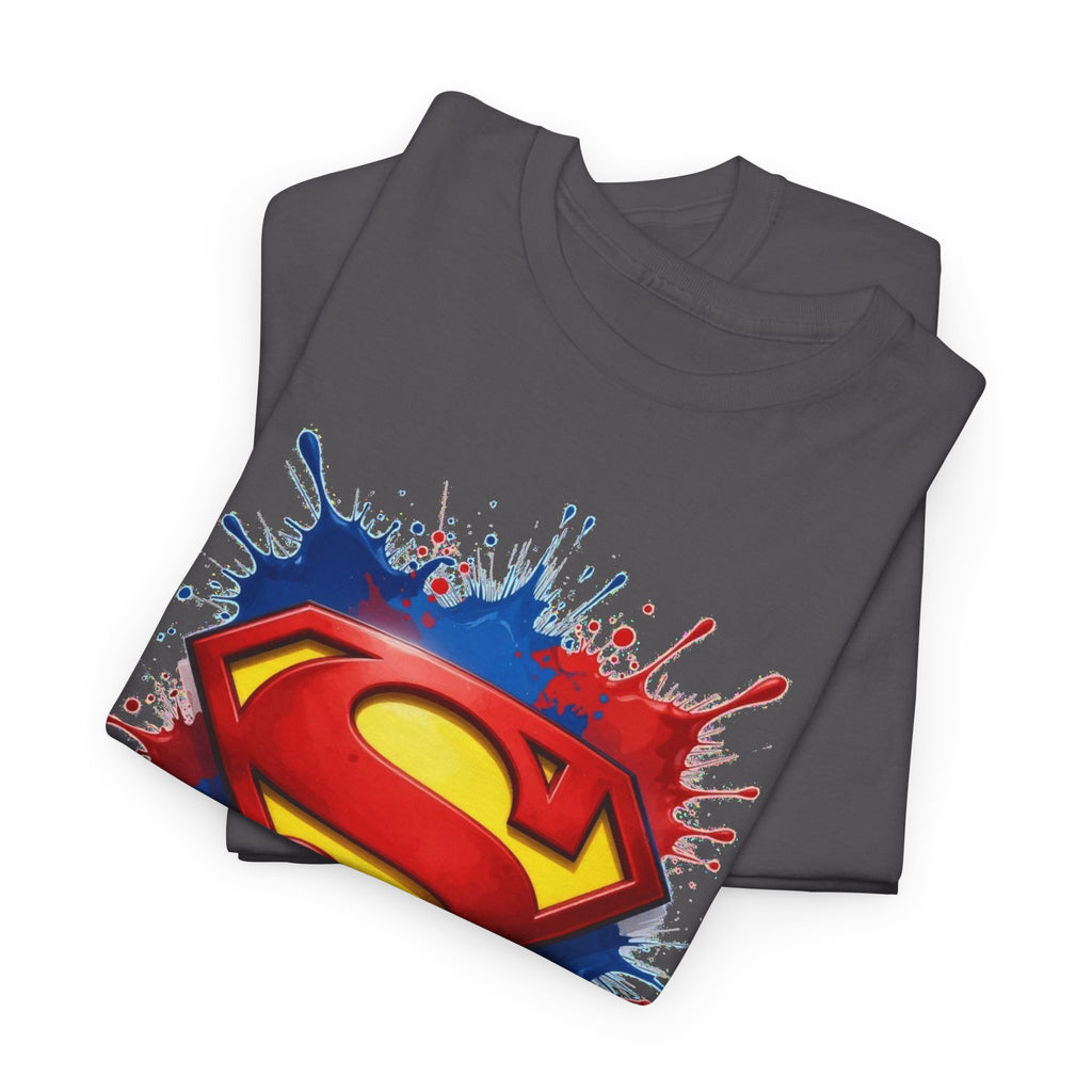 Superhero Emblem Paint-Splash T-Shirt