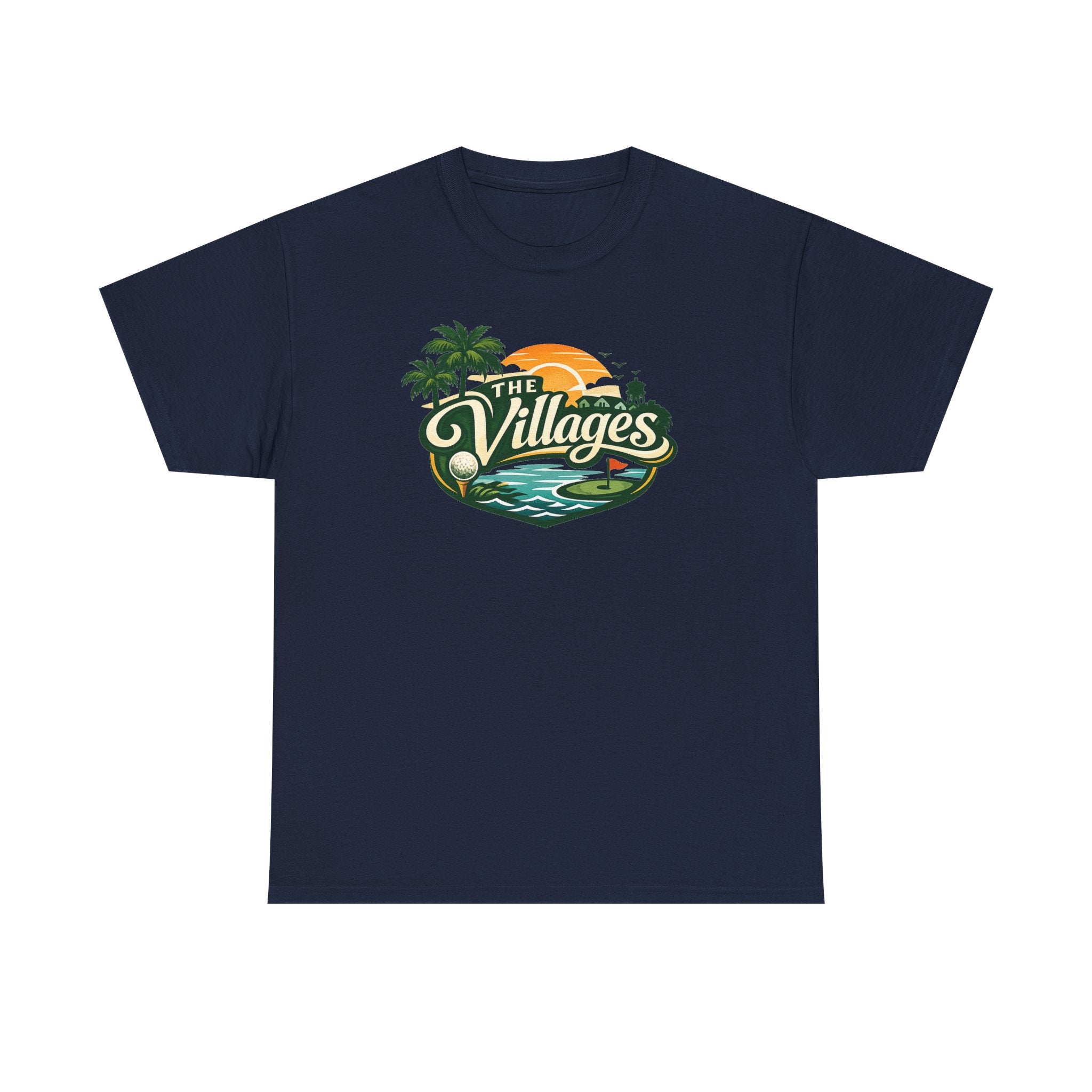 The Villages of Florida Sunset Logo Tee - Florida Palm Beach Retro T-Shirt