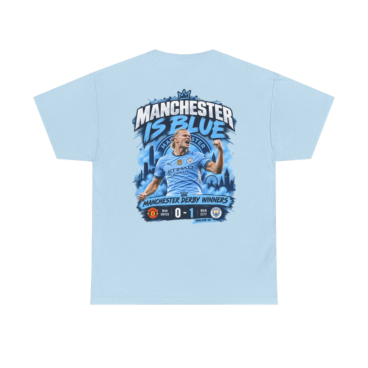 Manchester Is Blue Derby Winners 2026 Cotton T-Shirt