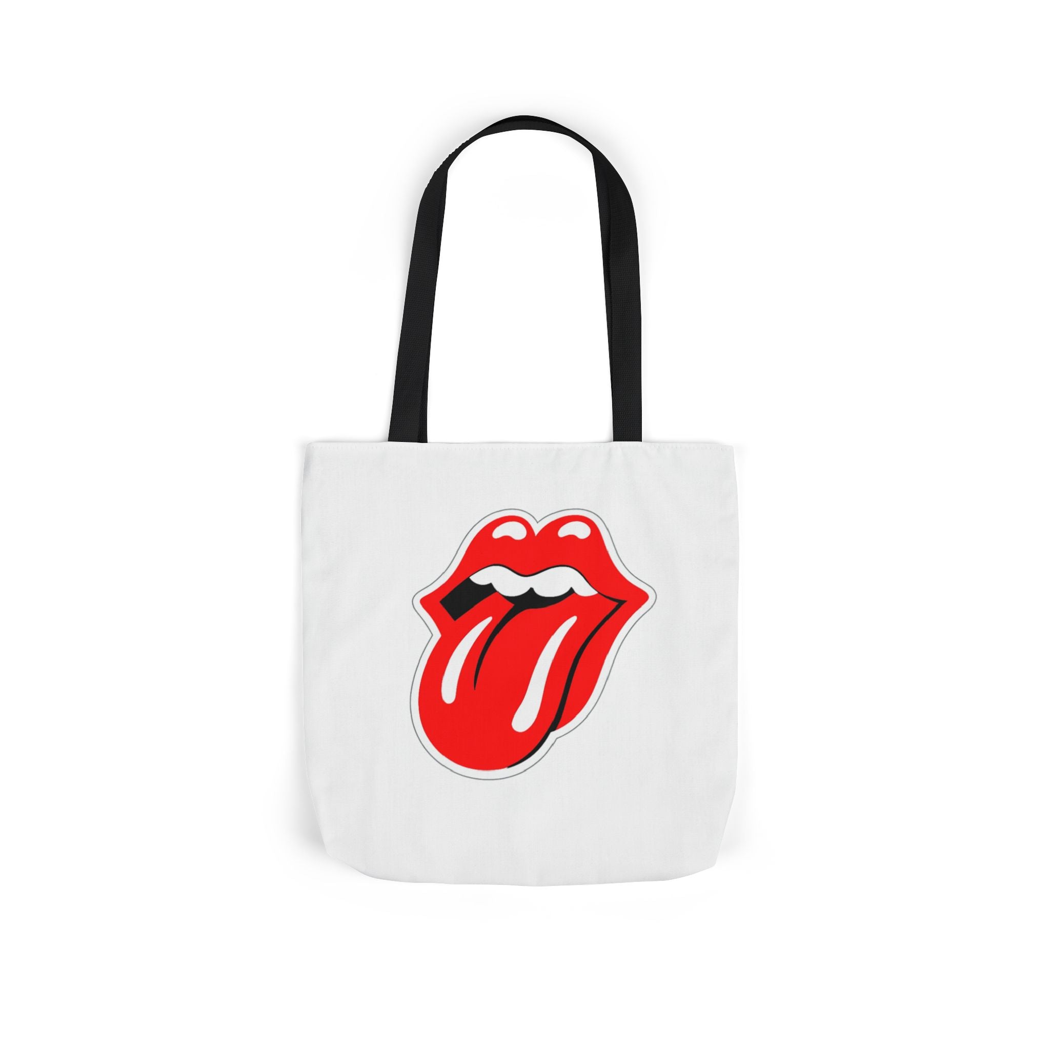 Rock & Roll Tongue Canvas Tote Bag — Retro Lip Graphic