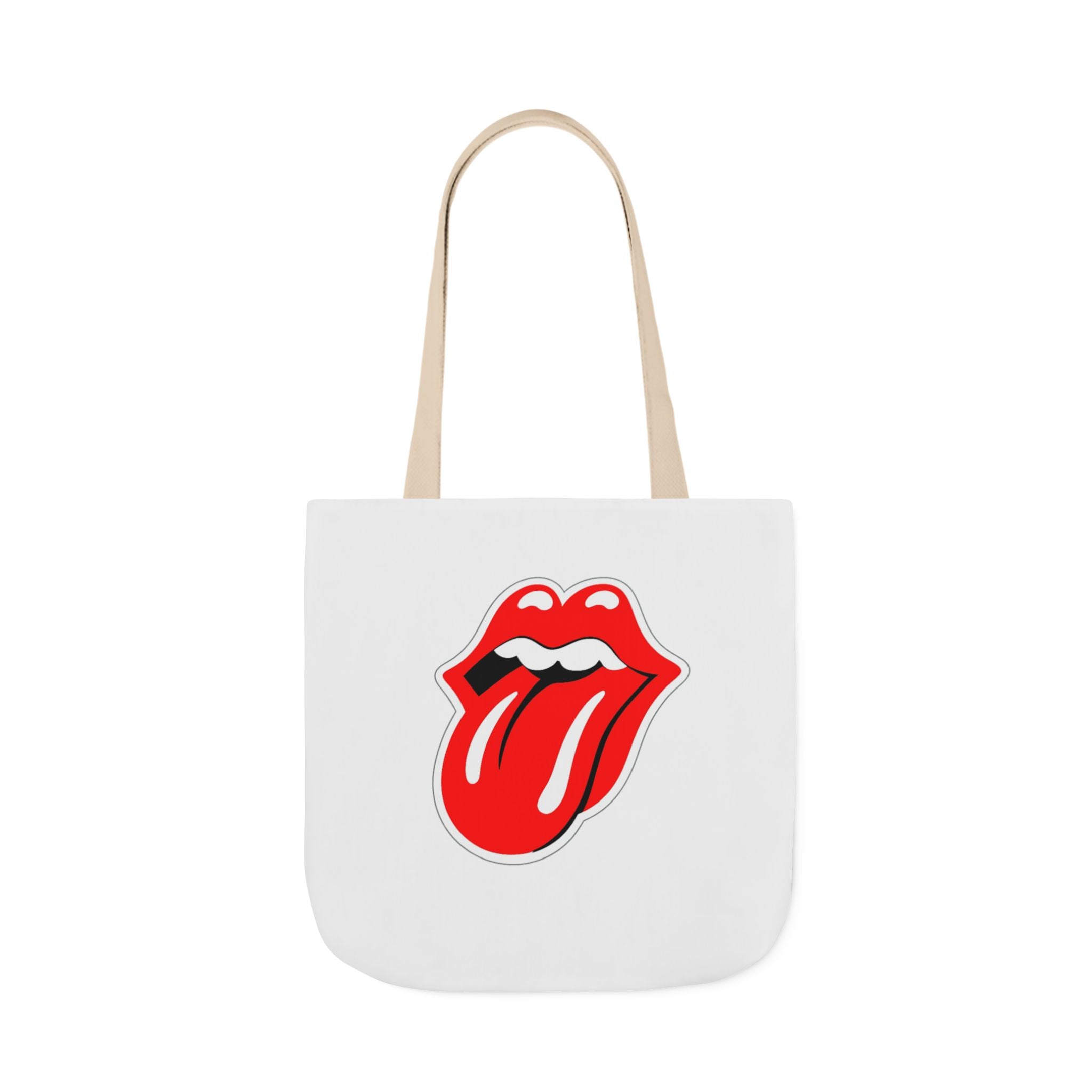 Rock & Roll Tongue Canvas Tote Bag — Retro Lip Graphic