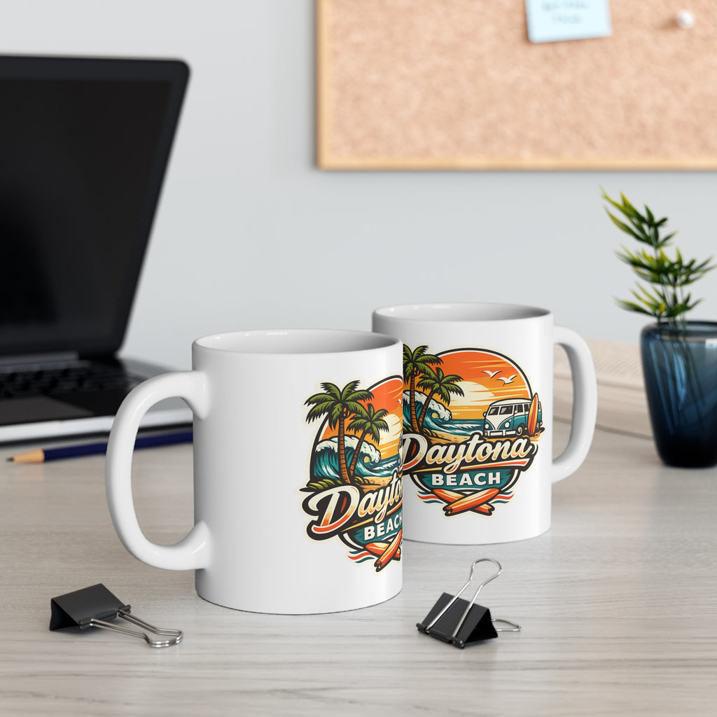 Daytona Beach Ceramic Coffee Cups, 11oz, 15oz