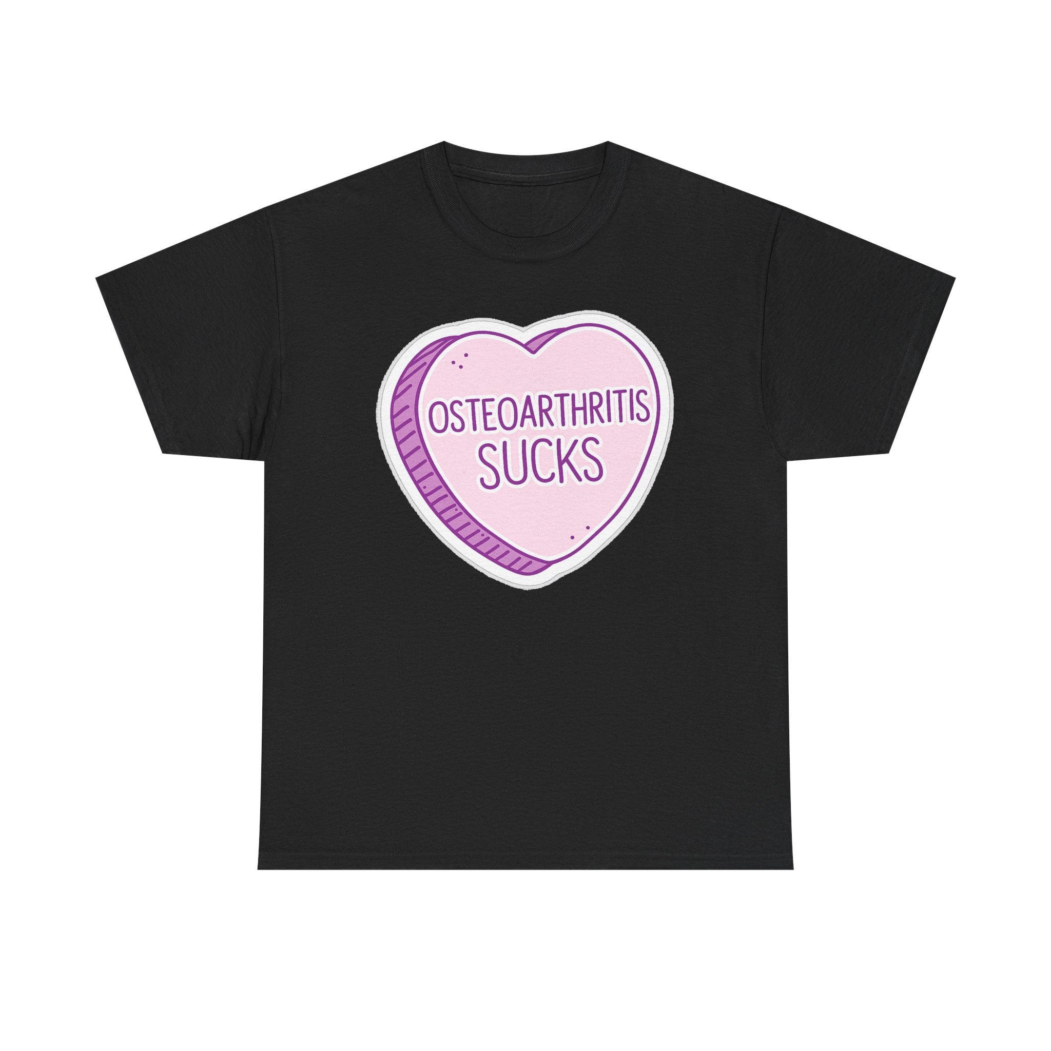 Osteoarthritis Sucks T-Shirt — Pink Heart Awareness Tee