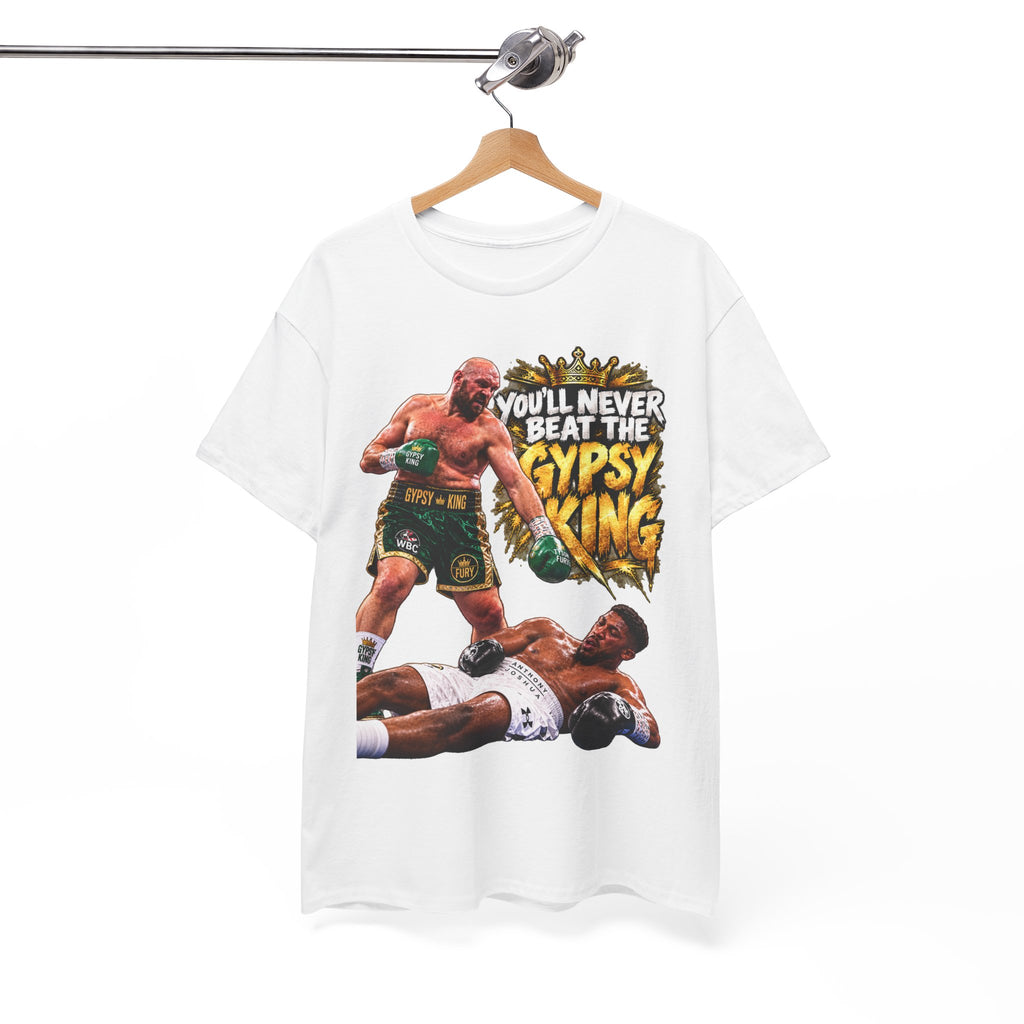 Boxing Graphic Tee – "You'll Never Beat the Gypsy King" Fight Shirt