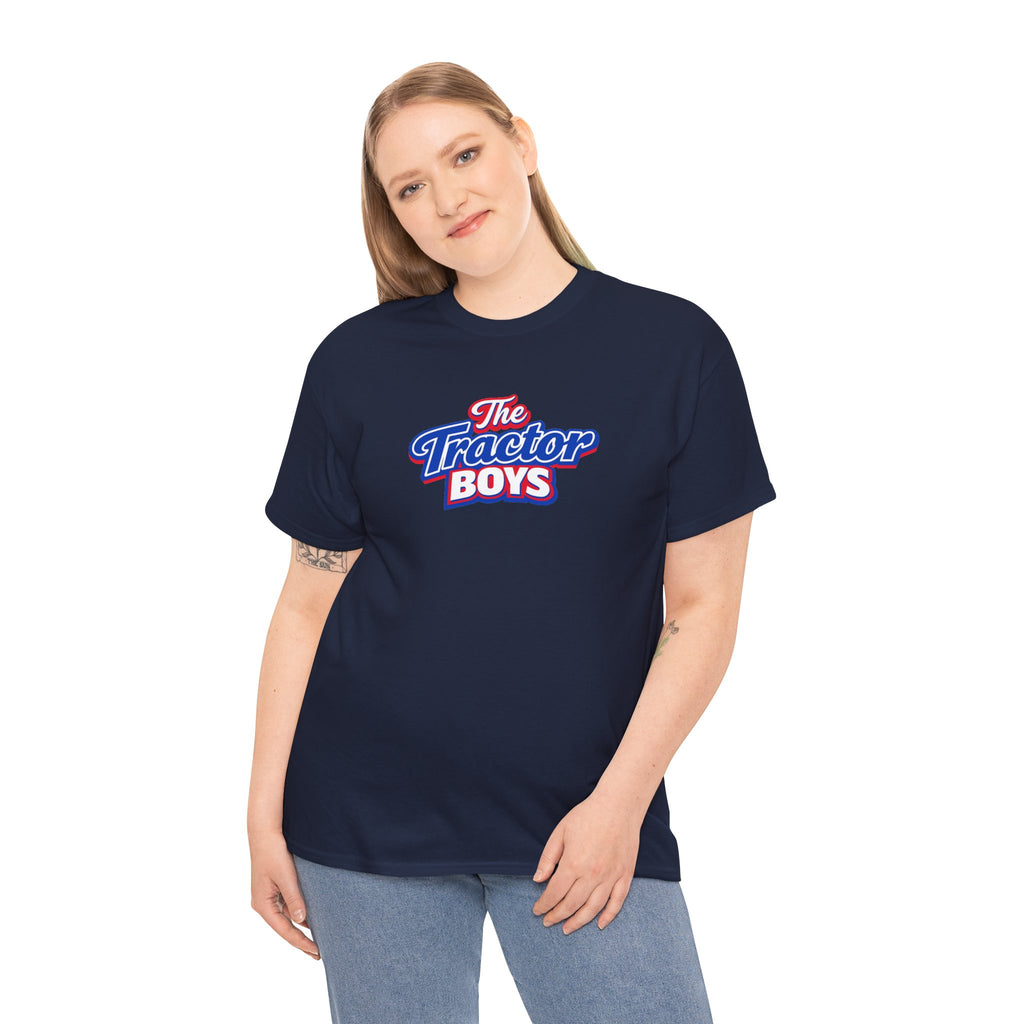 The Tractor Boys T-Shirt — Retro Blue & Red Logo Tee