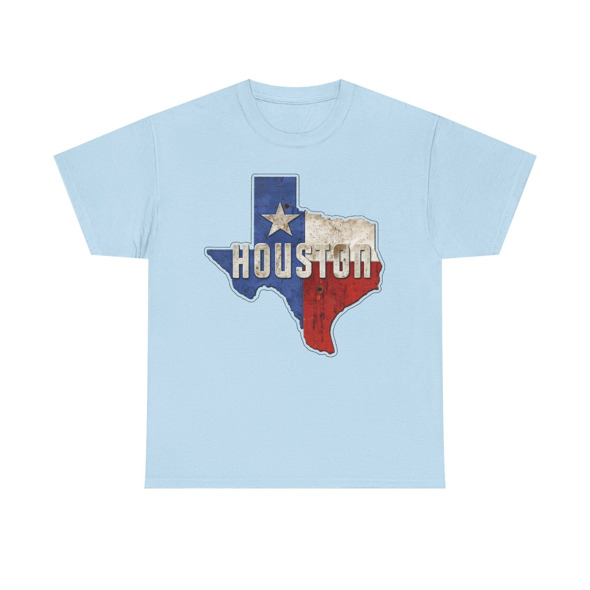 Houston Texas Flag Graphic Tee — Vintage State Outline T-Shirt