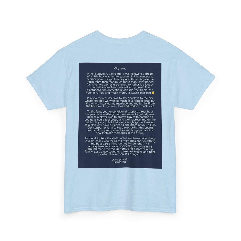 Bernardo Silva Tribute Tee – Inspirational Letter & Celebrating Goal Moment