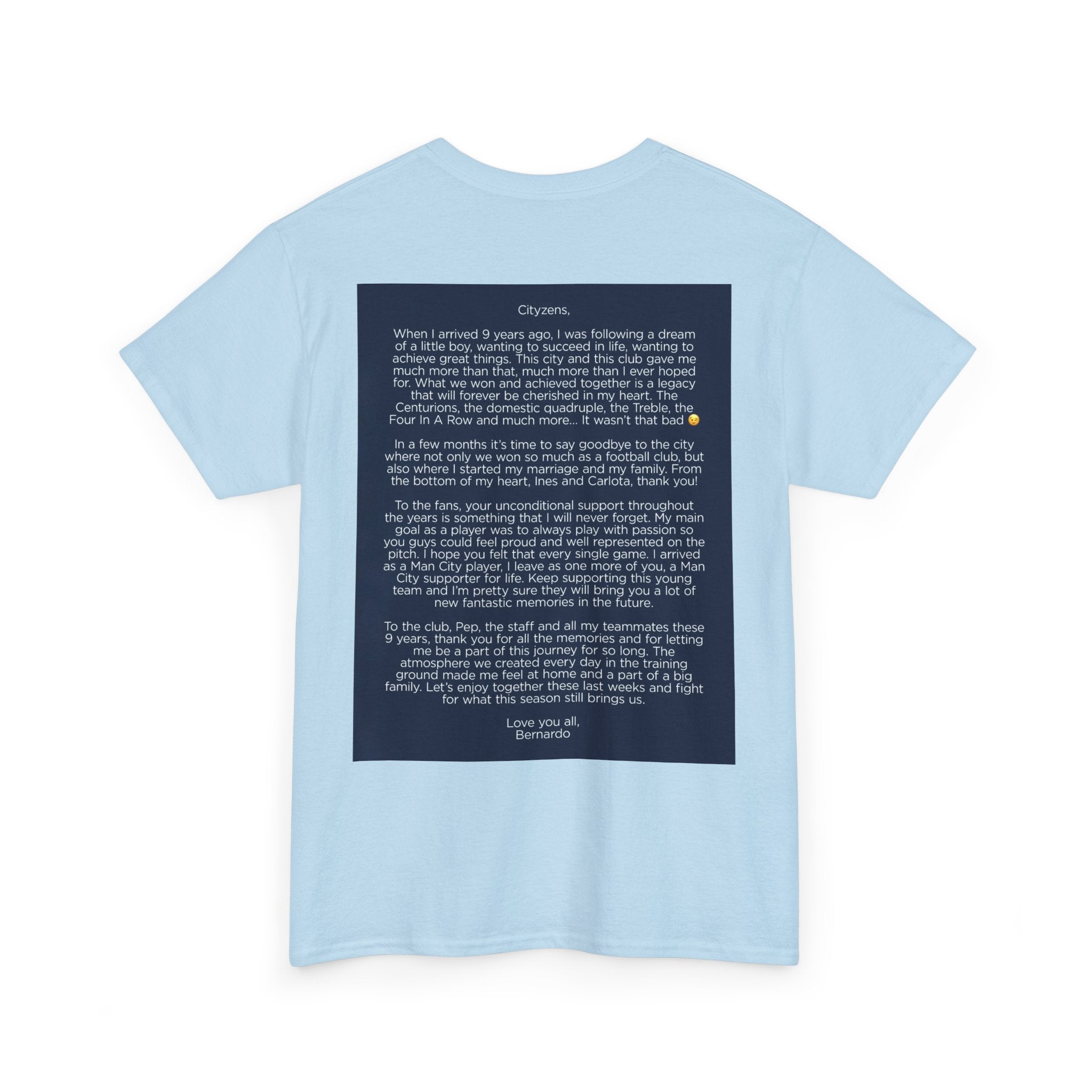 Bernardo Silva Tribute Tee – Inspirational Letter & Celebrating Goal Moment