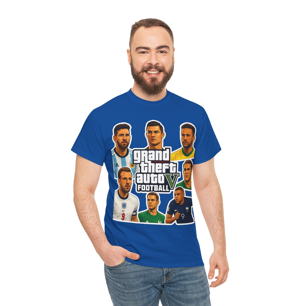 Graphic Tee — 'Grand Theft Auto V Football' Soccer Players Collage Shirt