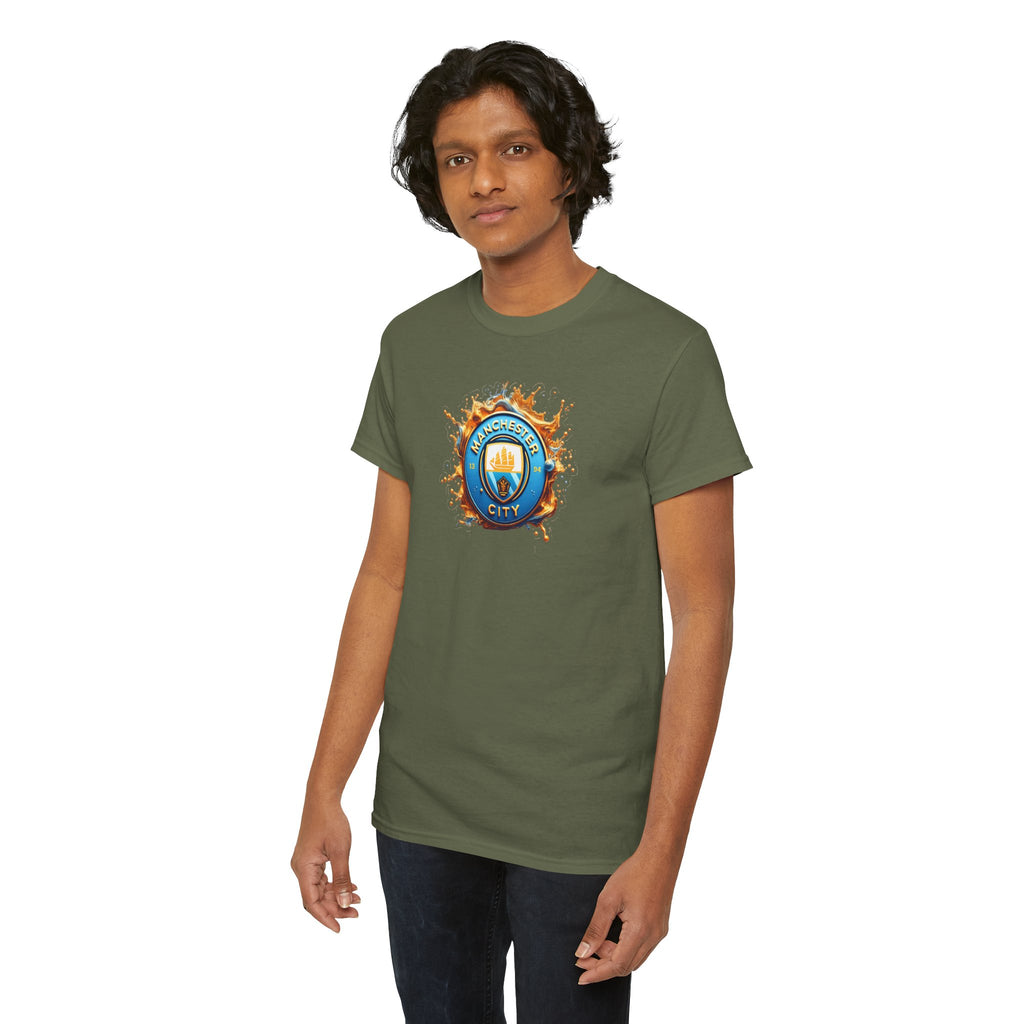 Manchester City T-Shirt – 'Eat. Sleep. City. Repeat.' Football Fan Tee