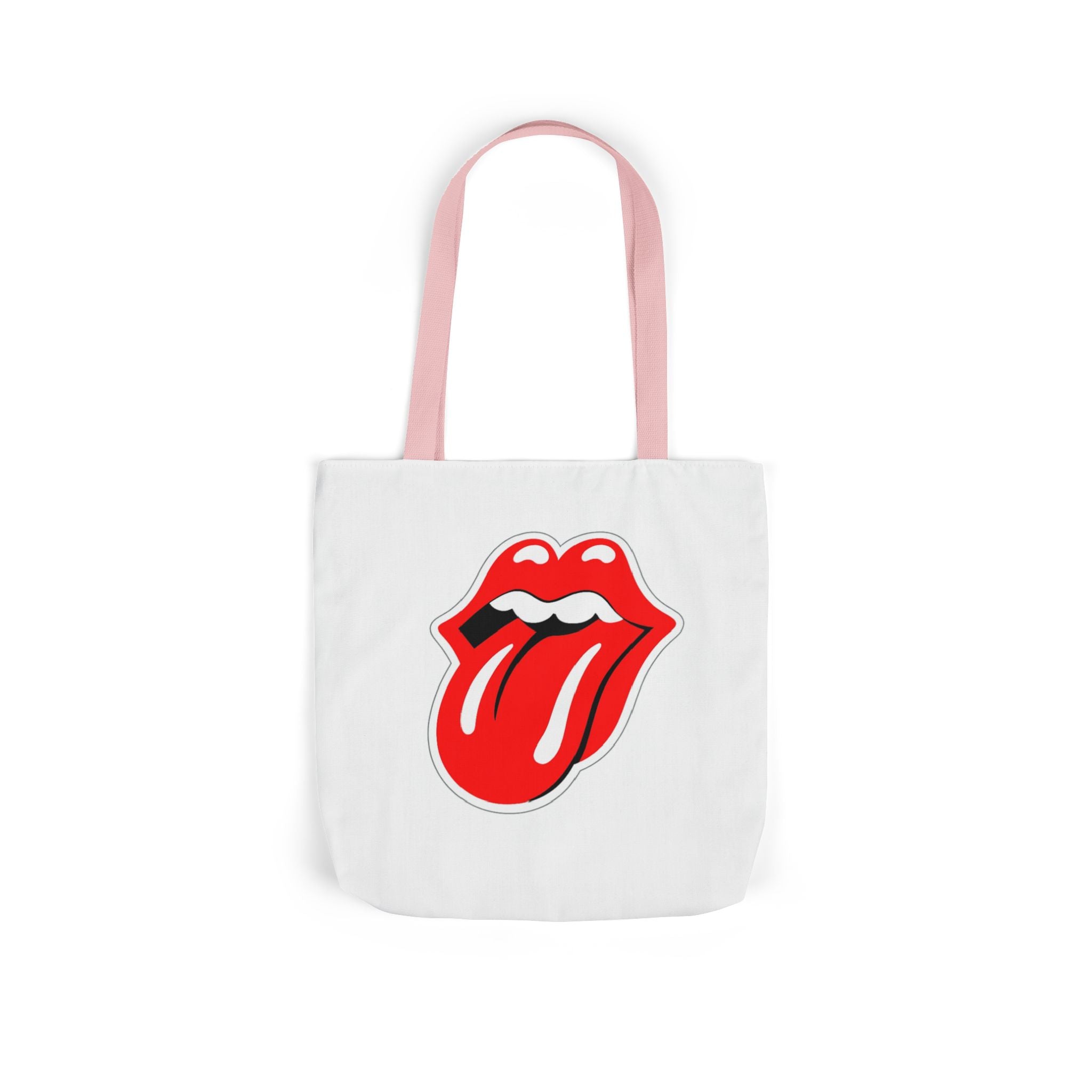Rock & Roll Tongue Canvas Tote Bag — Retro Lip Graphic