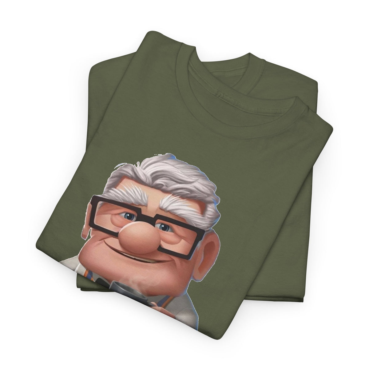 Disney Up Cartoon Grandpa Mug Graphic Tee - Cute Elderly Character T-Shirt