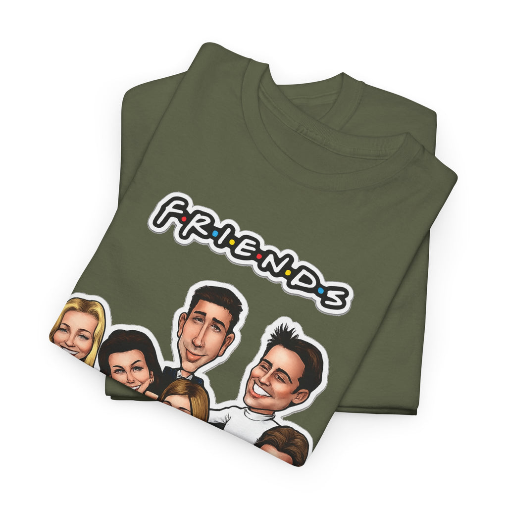 Friends TV Show Cartoon Cast T-Shirt — Iconic Couch Graphic Tee
