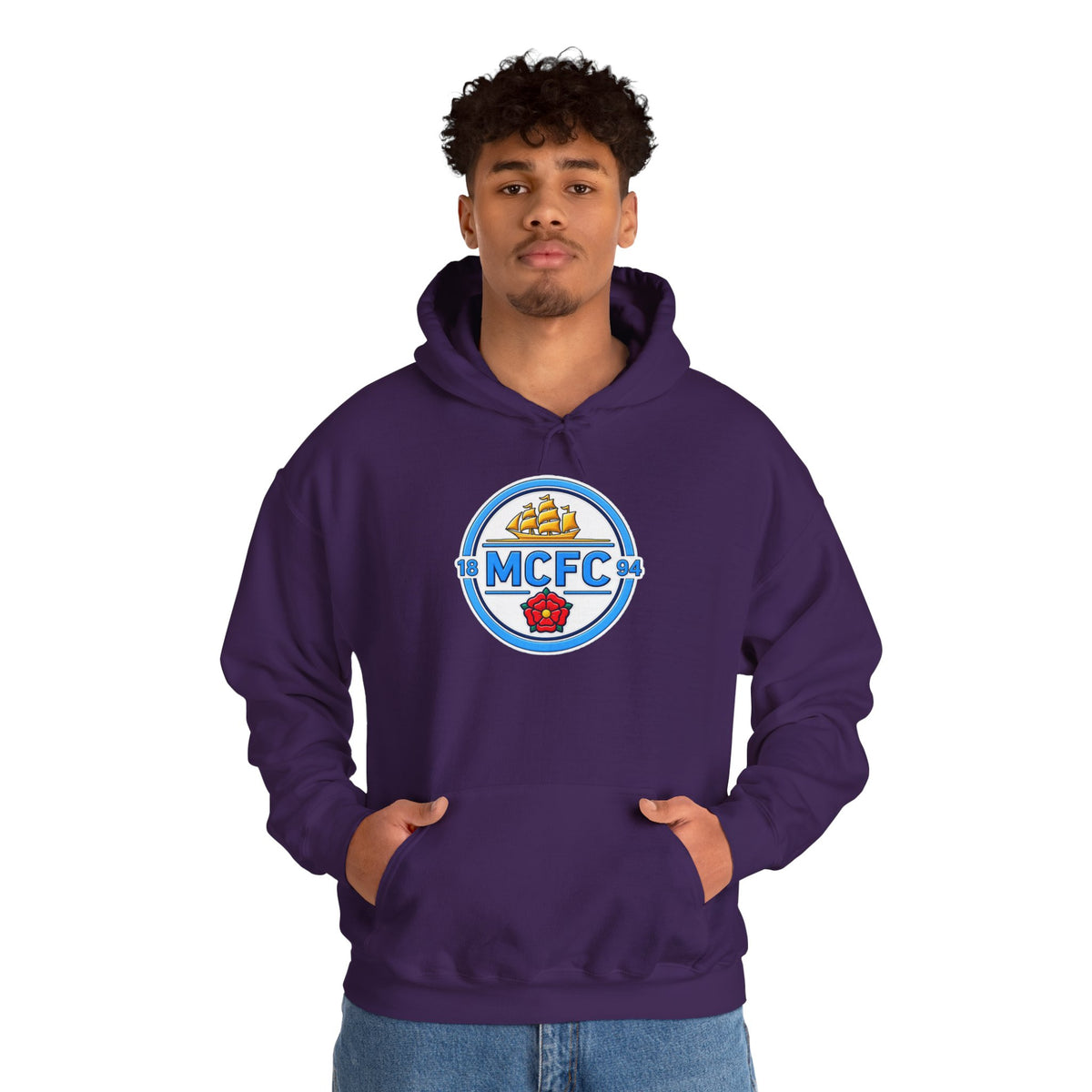 MCFC Logo Hoodie – Vintage Football Club Crest Pullover